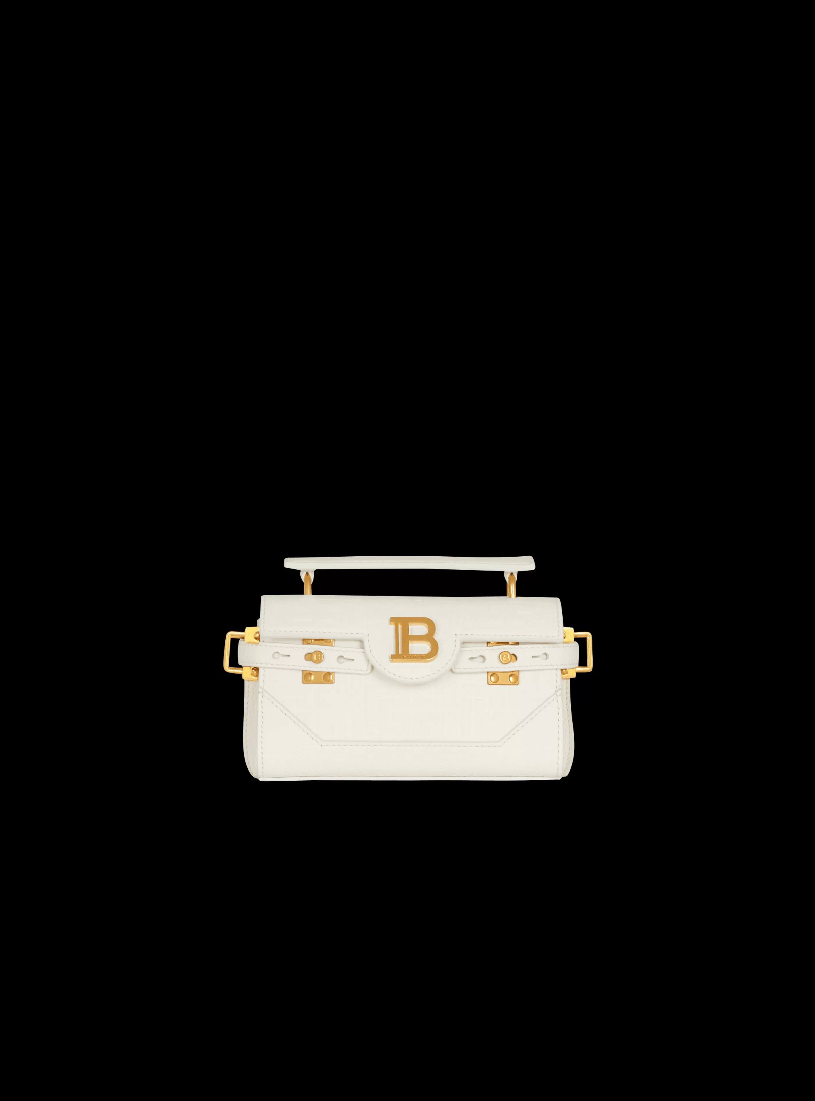 Balmain Borse A Spalla | Borse A Tracolla-B-Buzz 19 Monogram Grained Leather Bag beige