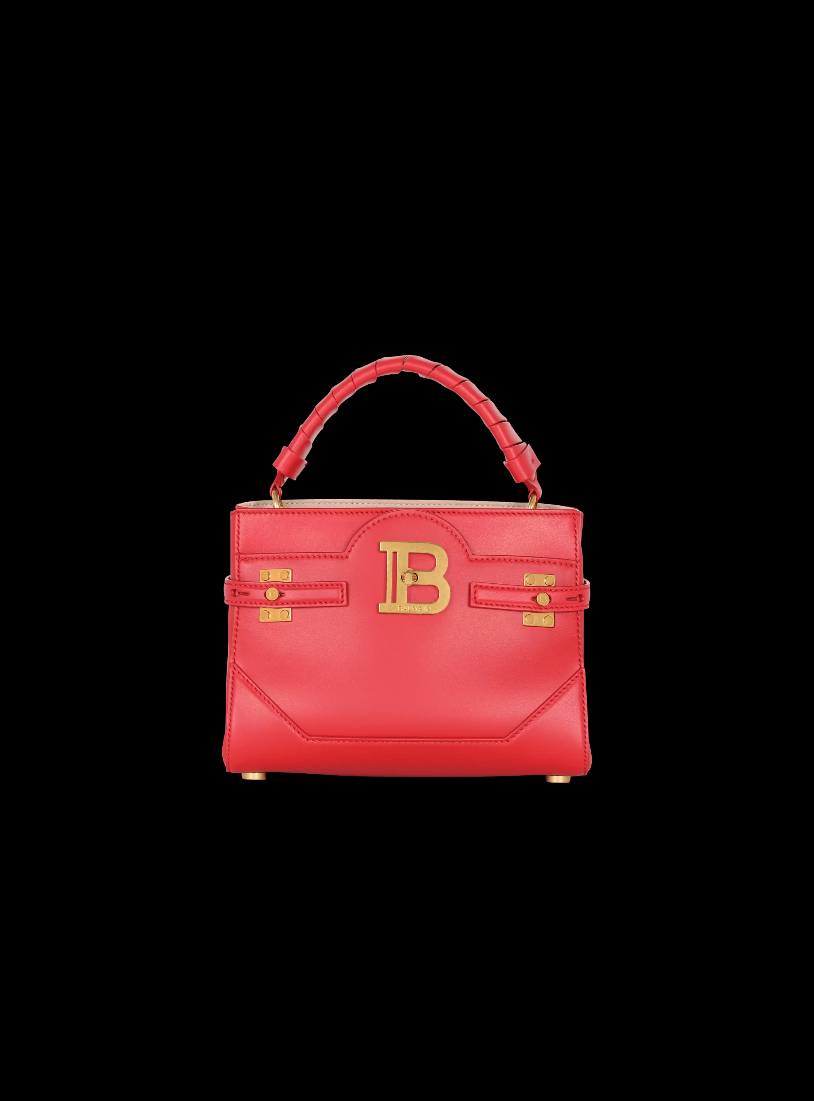 Balmain Borse A Spalla | Borse A Tracolla-B-Buzz 22 Top Handle Leather Bag red