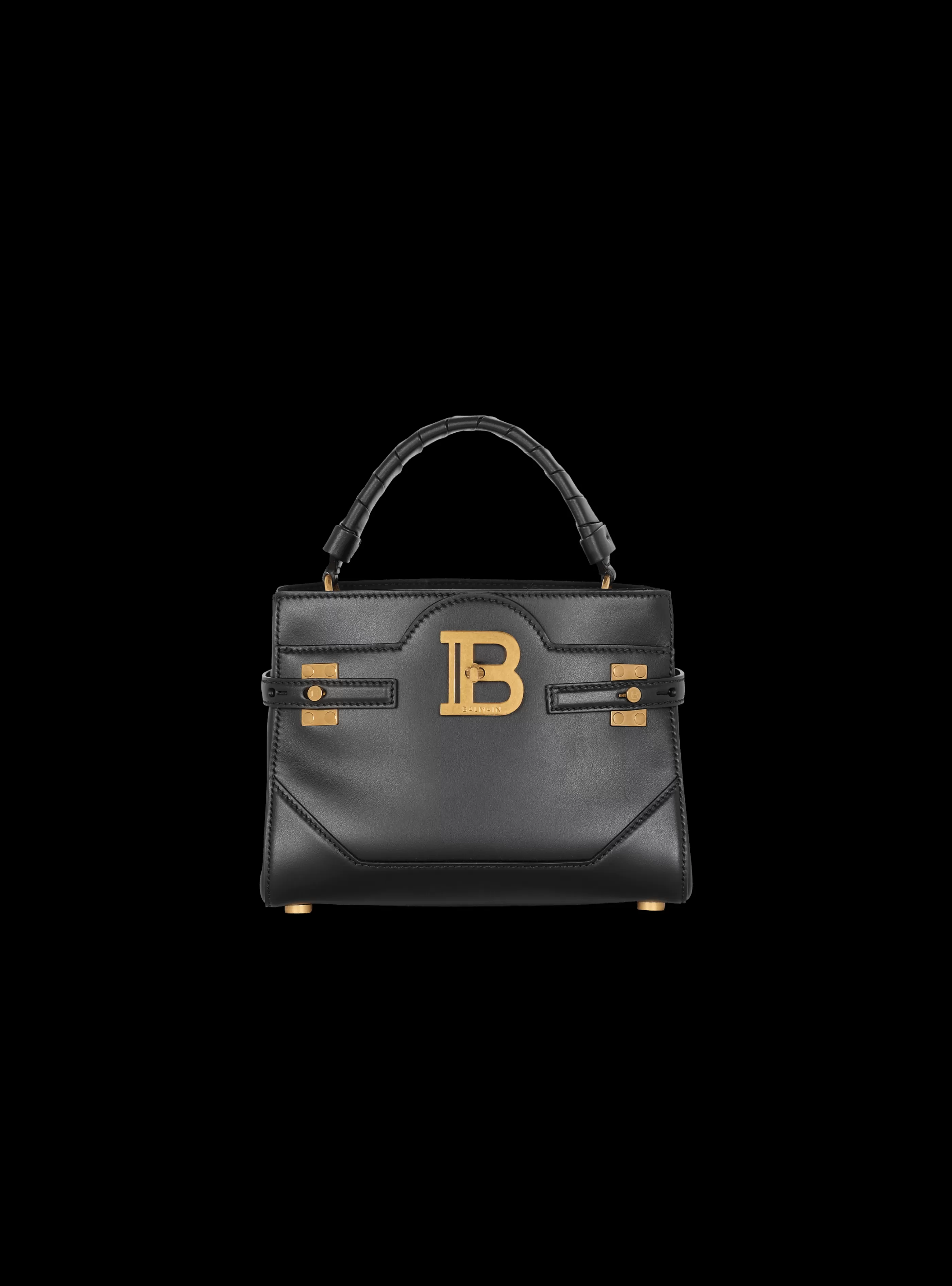 Balmain Borse A Spalla | Borse A Tracolla-B-Buzz 22 Top Handle Leather Bag black