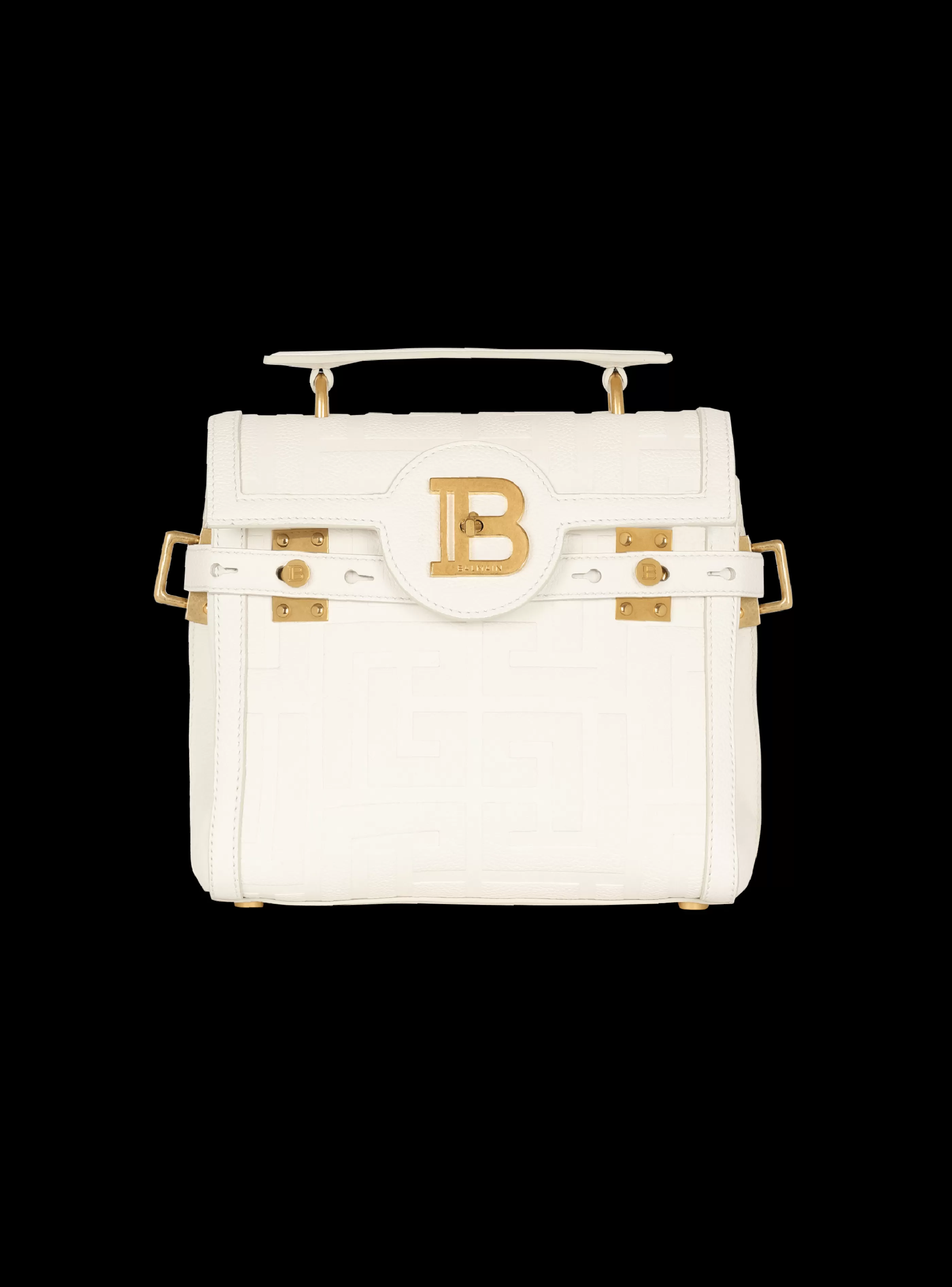 Balmain Borse A Spalla | Borse A Tracolla-B-Buzz 23 Monogram Grained Leather Bag beige