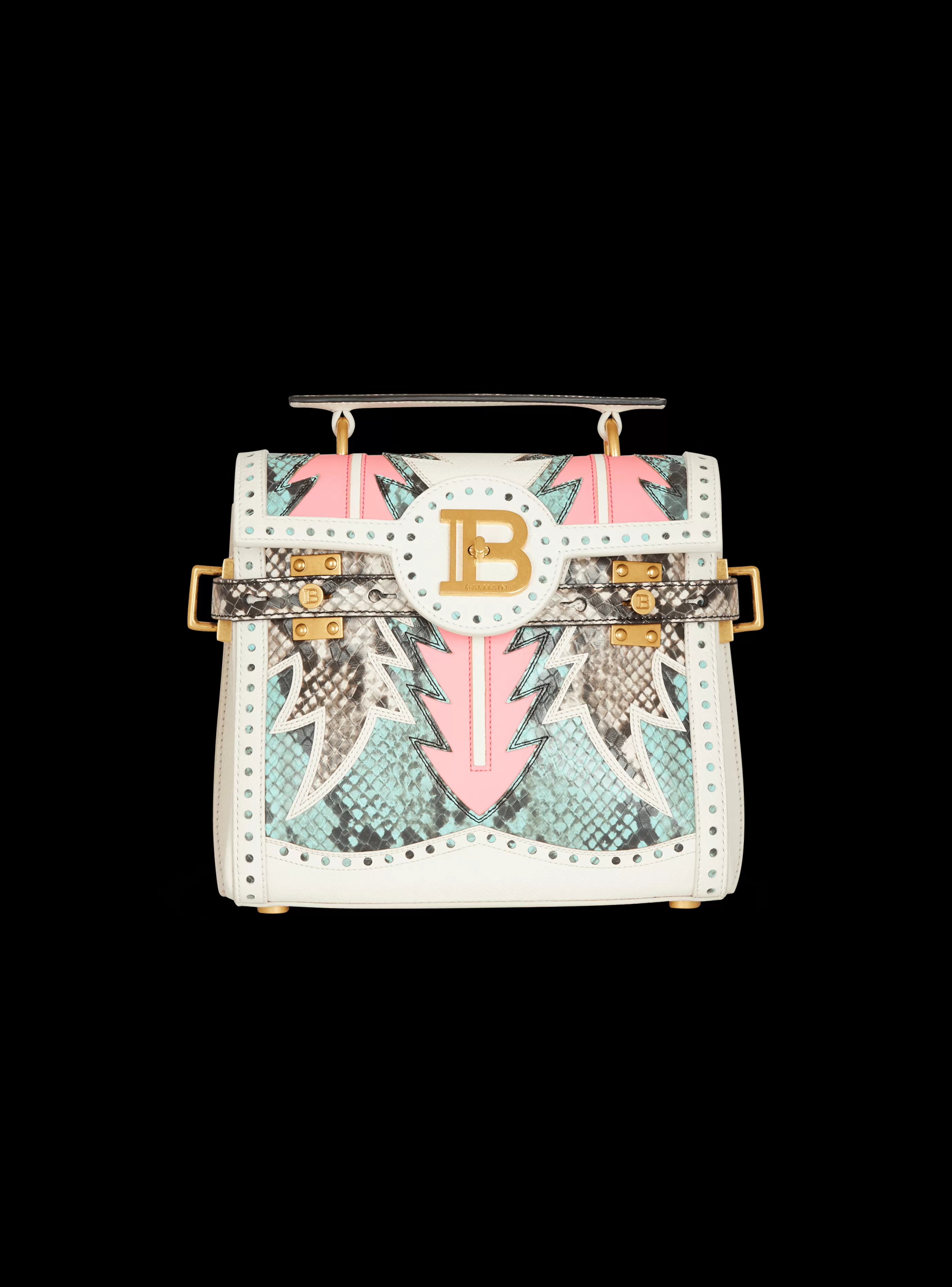 Balmain Borse A Spalla | Borse A Tracolla-B-Buzz 23 Patchwork Leather Bag multicolor