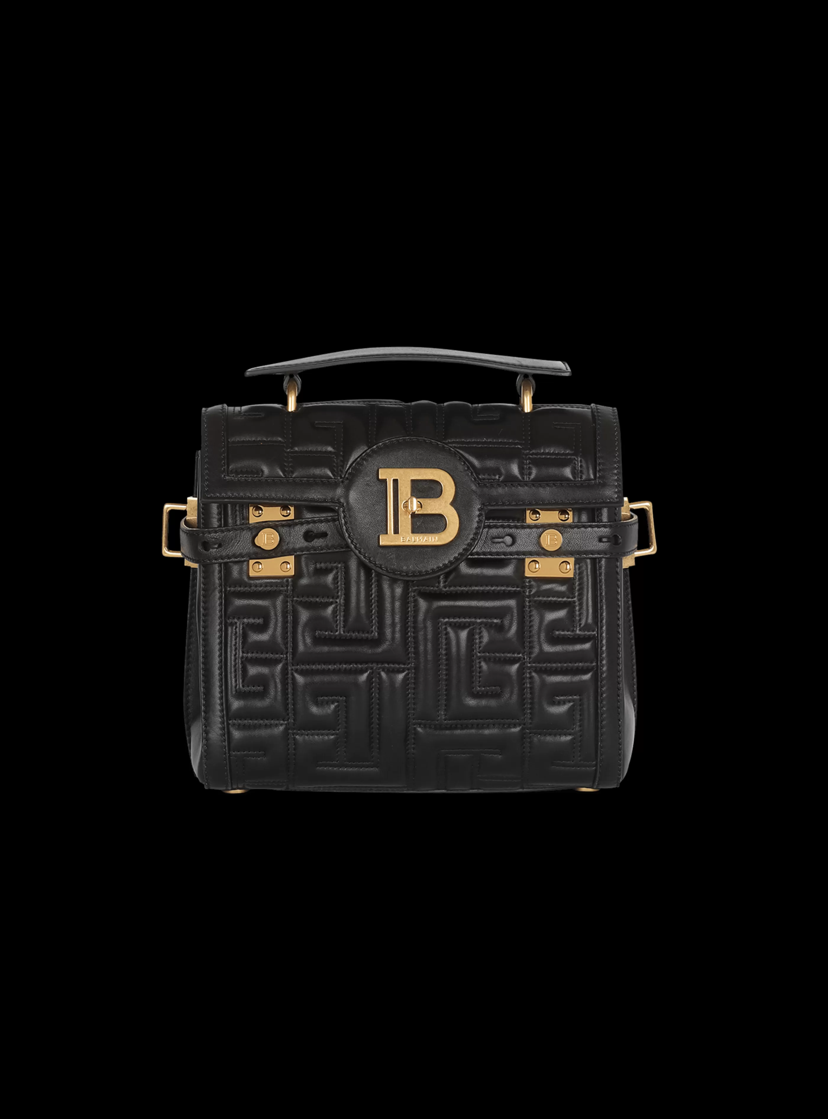 Balmain Borse A Spalla | Borse A Tracolla-B-Buzz 23 Quilted Leather Bag black