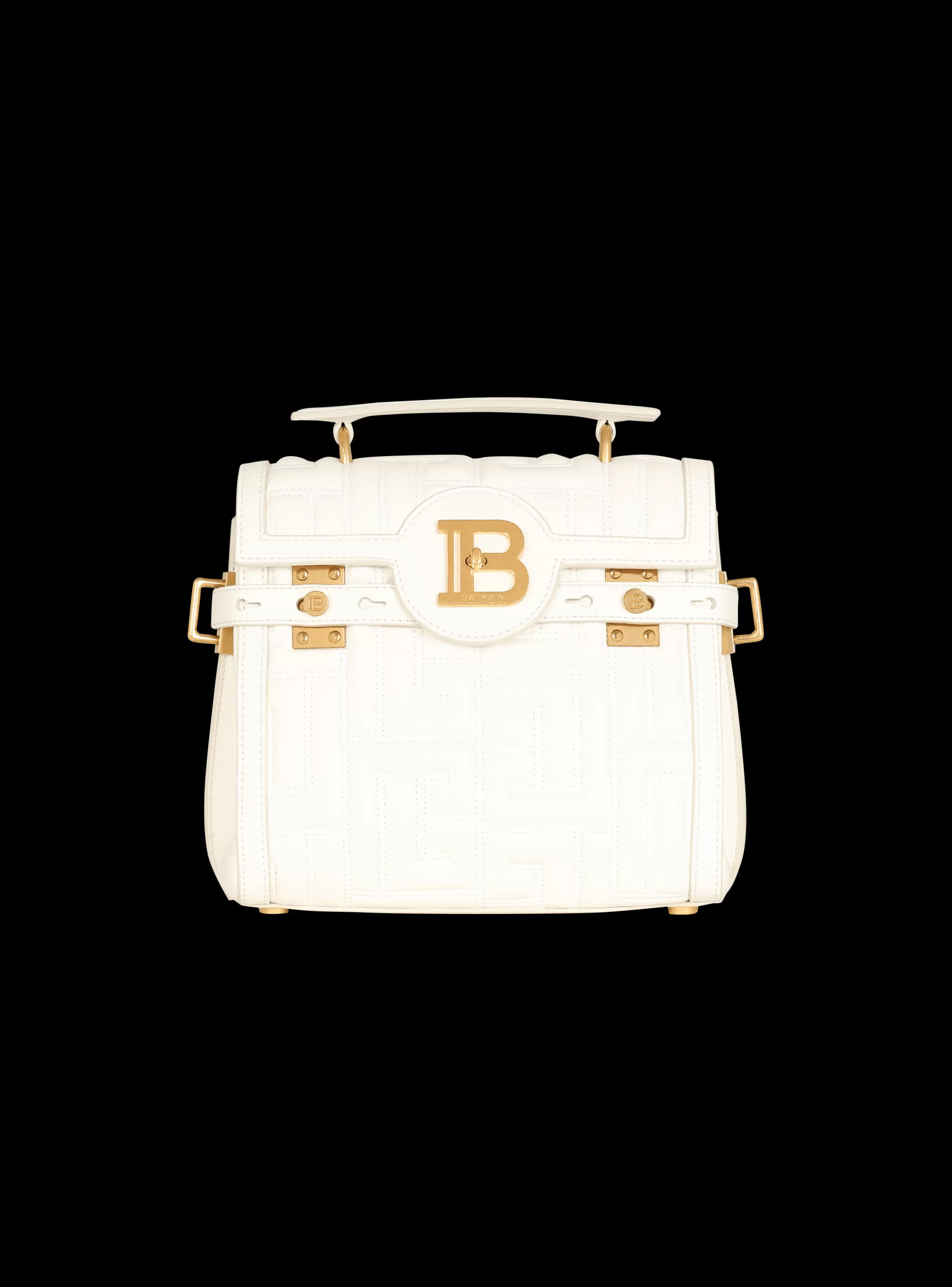 Balmain Borse A Spalla | Borse A Tracolla-B-Buzz 23 Quilted Leather Bag white