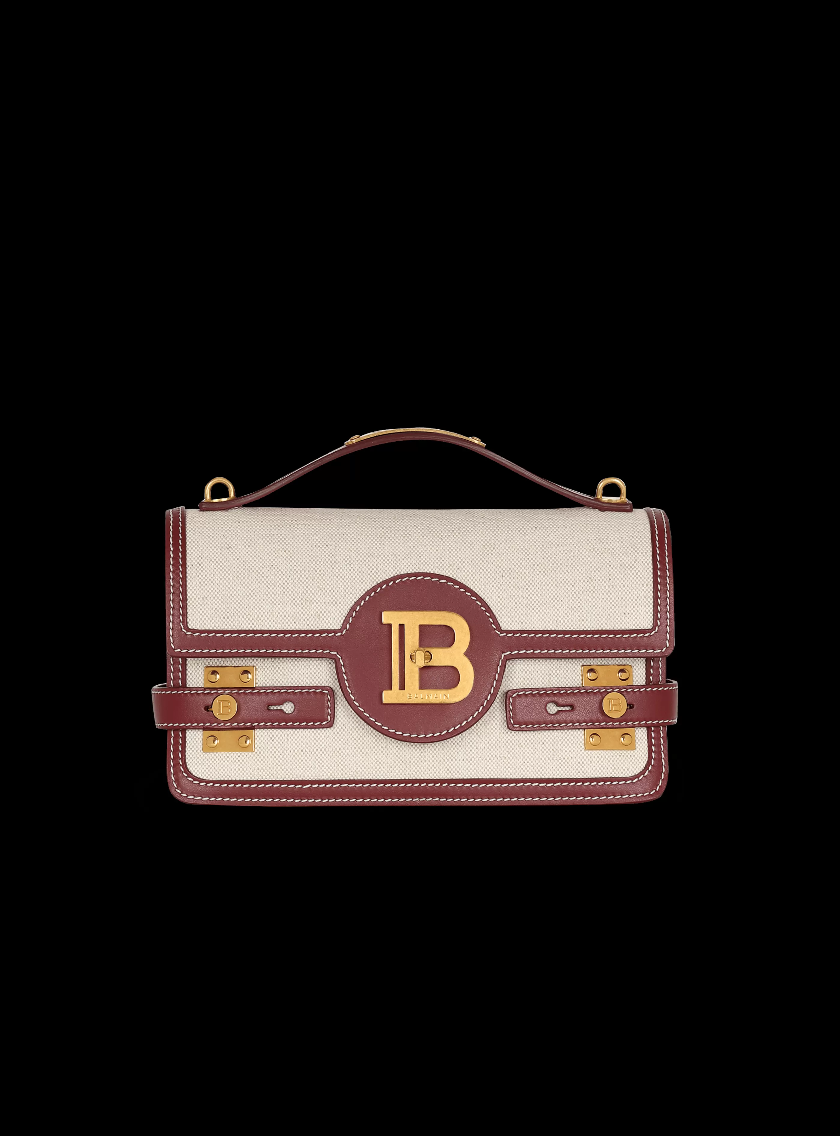 Balmain Borse A Spalla | Borse A Tracolla-B-Buzz 24 Canvas And Leather Bag beige