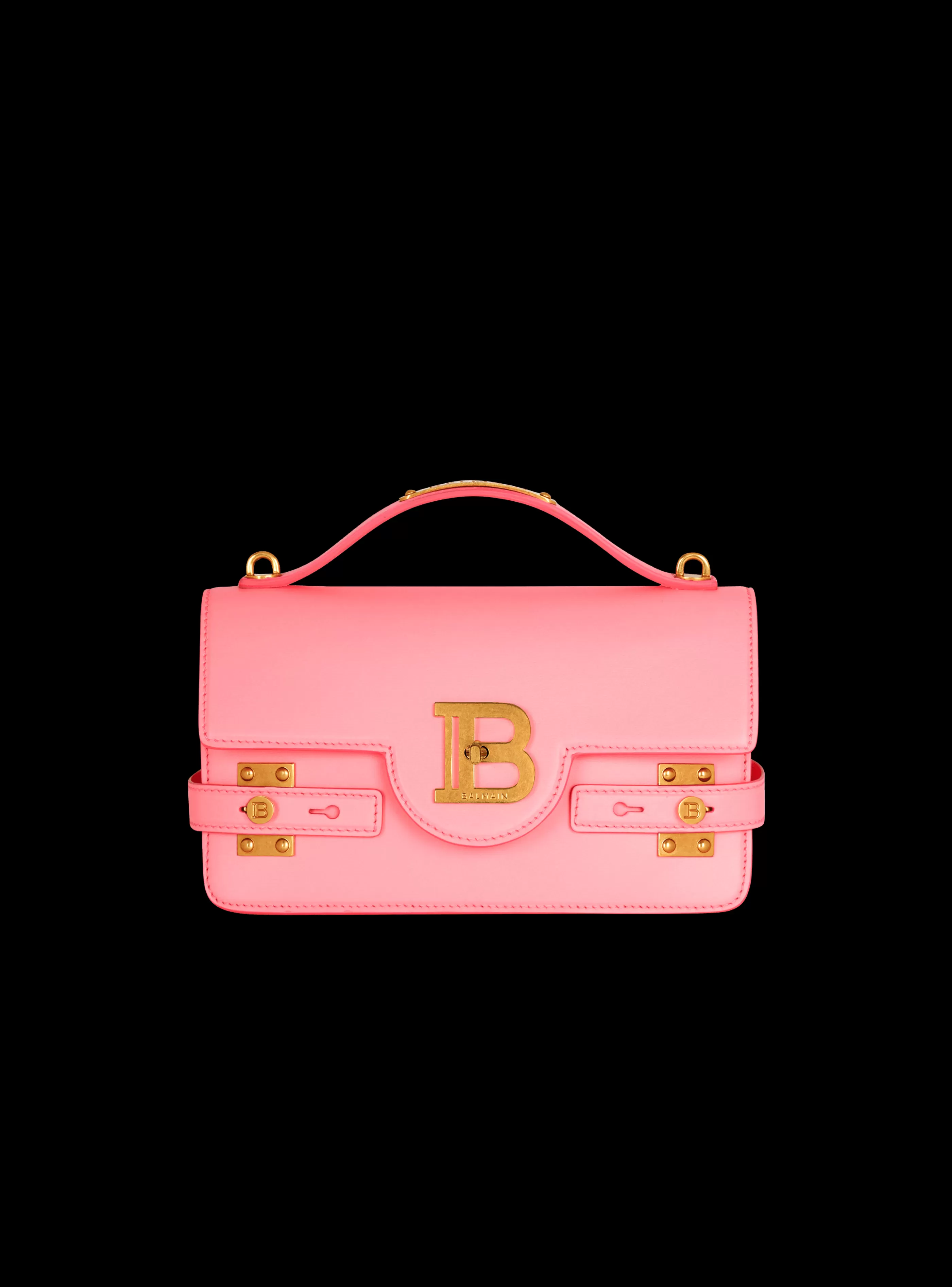 Balmain Borse A Spalla | Borse A Tracolla-B-Buzz 24 Grained Leather Bag pink