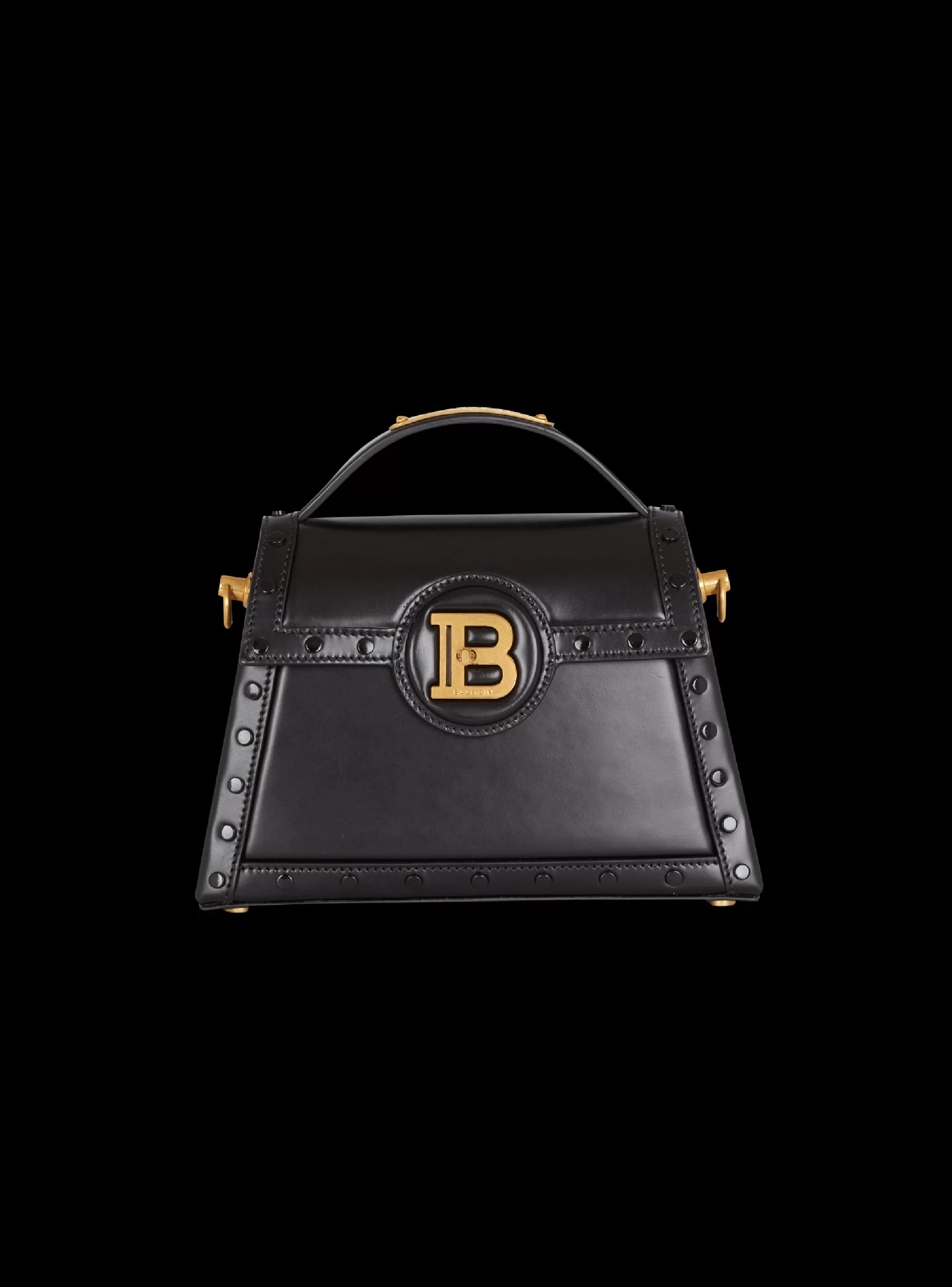 Balmain Borse A Spalla | Borse A Tracolla-B-Buzz Dynasty Bag In Glazed Leather black