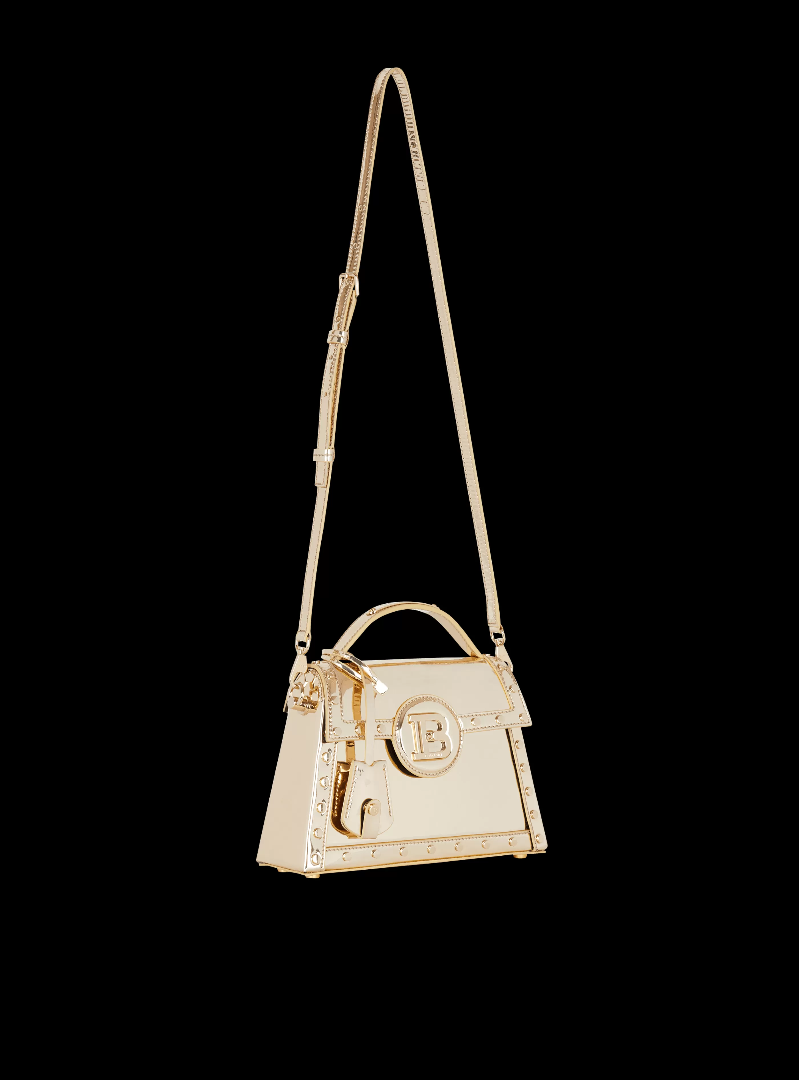 Balmain Borse A Spalla | Borse A Tracolla-B-Buzz Dynasty Bag In Patent Leather gold