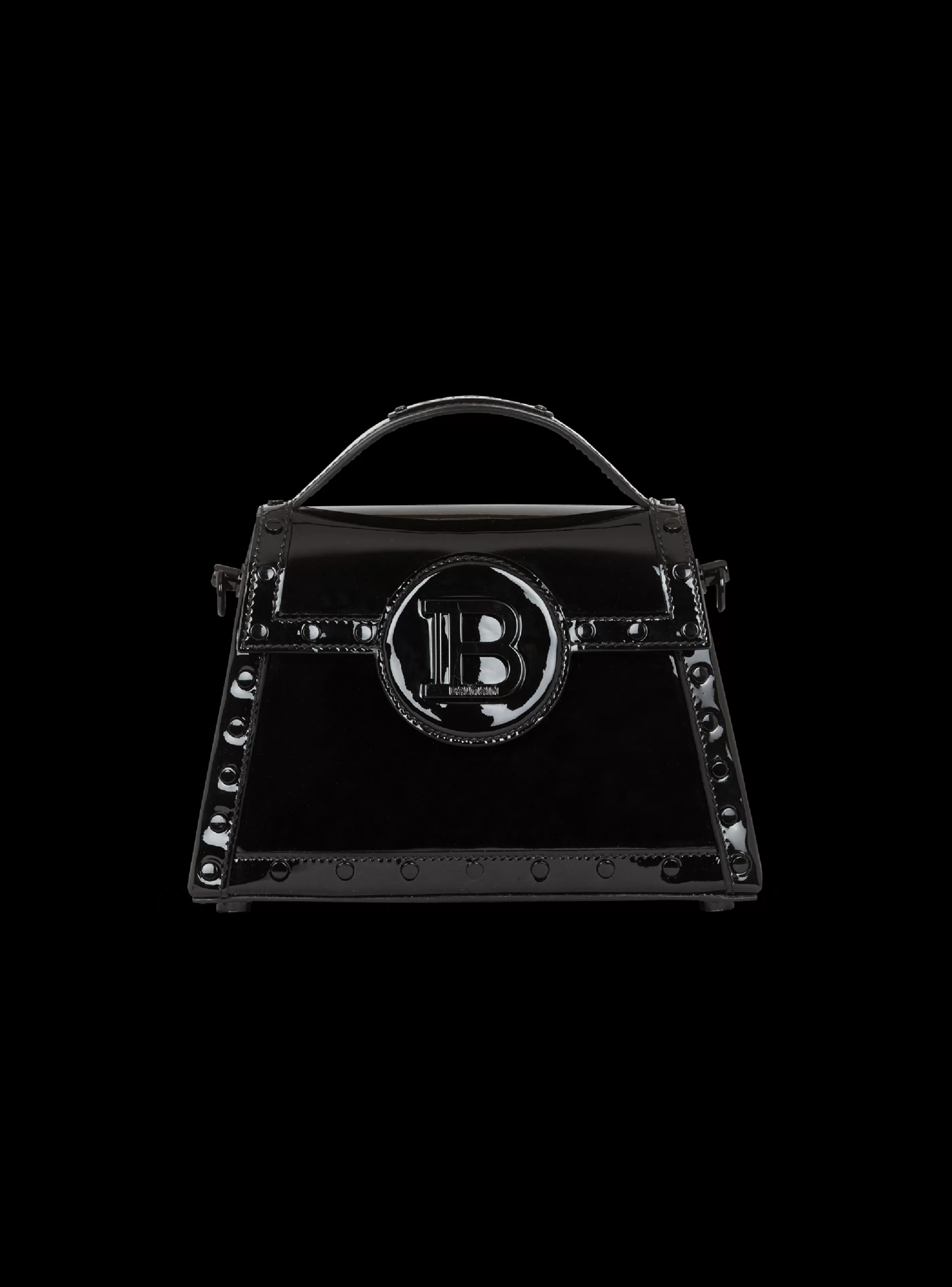 Balmain Borse A Spalla | Borse A Tracolla-B-Buzz Dynasty Bag In Patent Leather black