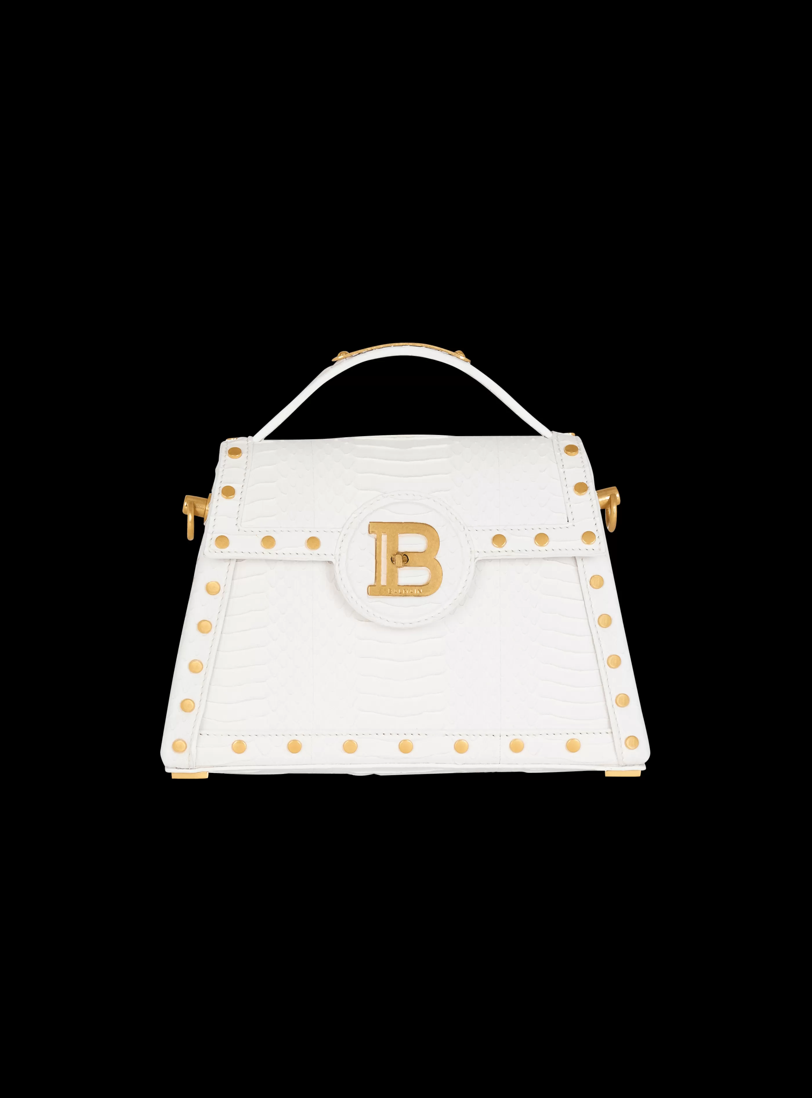 Balmain Borse A Tracolla | Borse A Mano-B-Buzz Dynasty Bag In Snakeskin Leather white