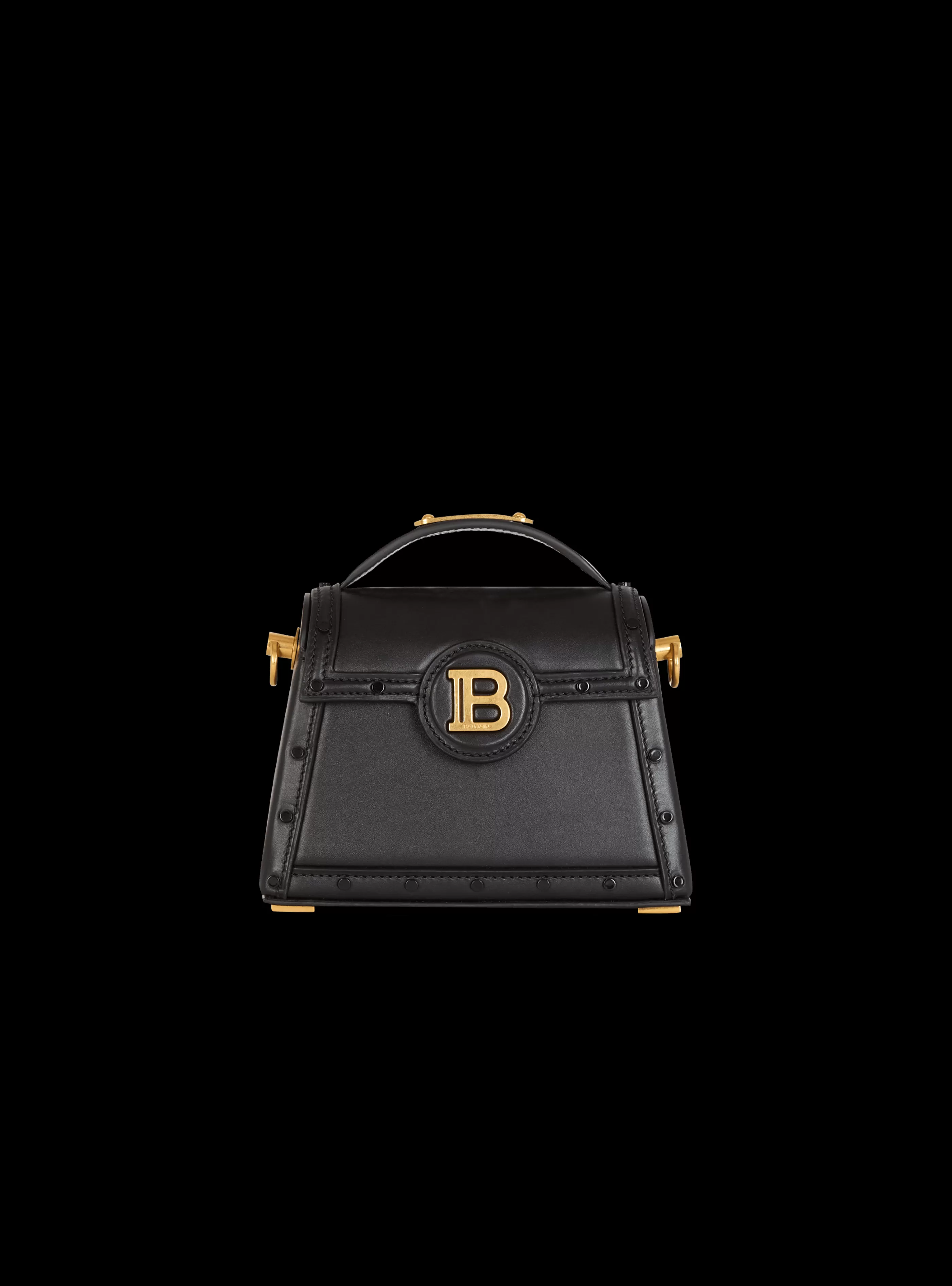 Balmain Borse-B-Buzz Dynasty Small Leather Bag black