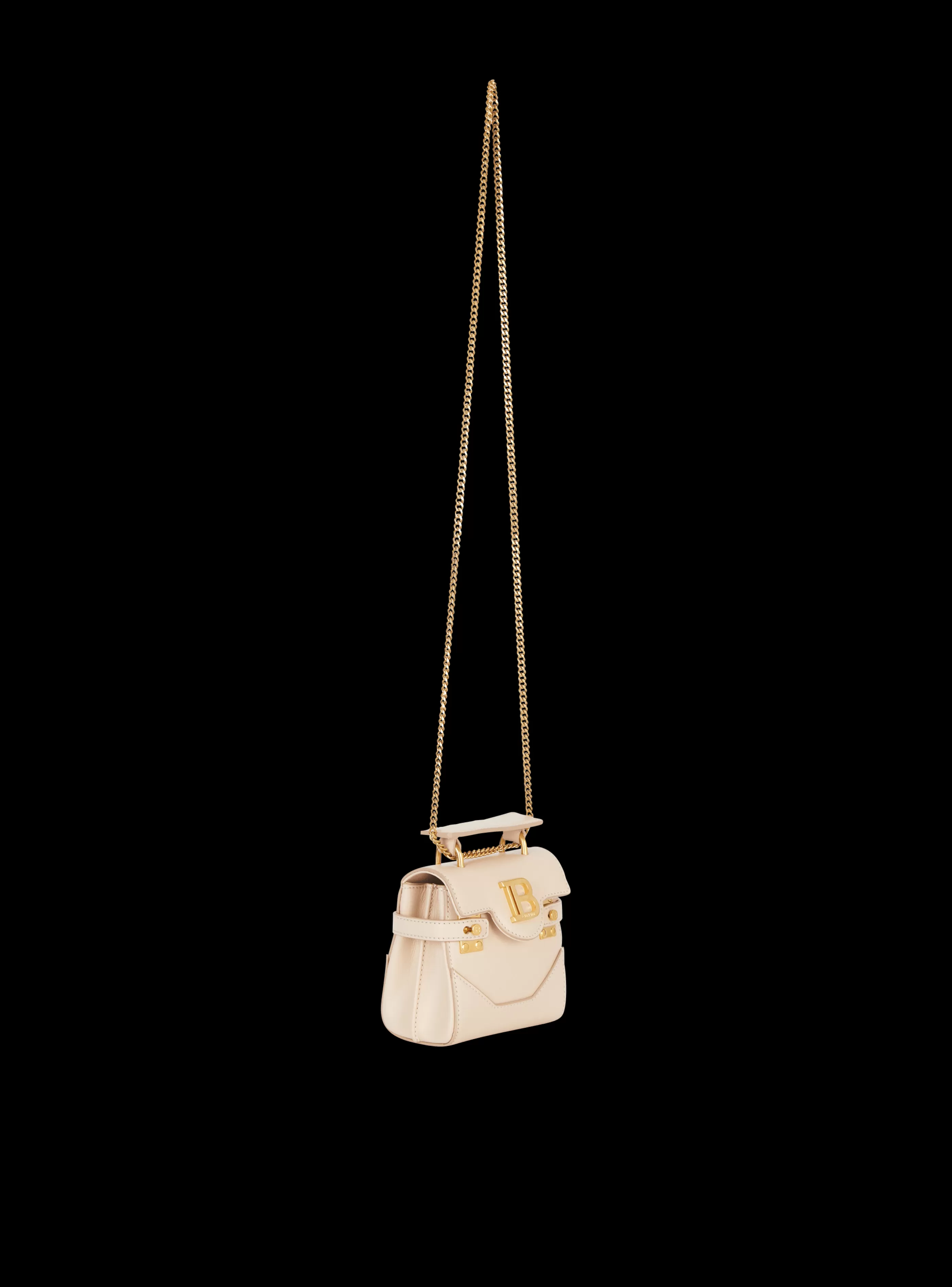 Balmain Borse Mini | Borse A Spalla-B-Buzz Mini 12 Leather Bag beige