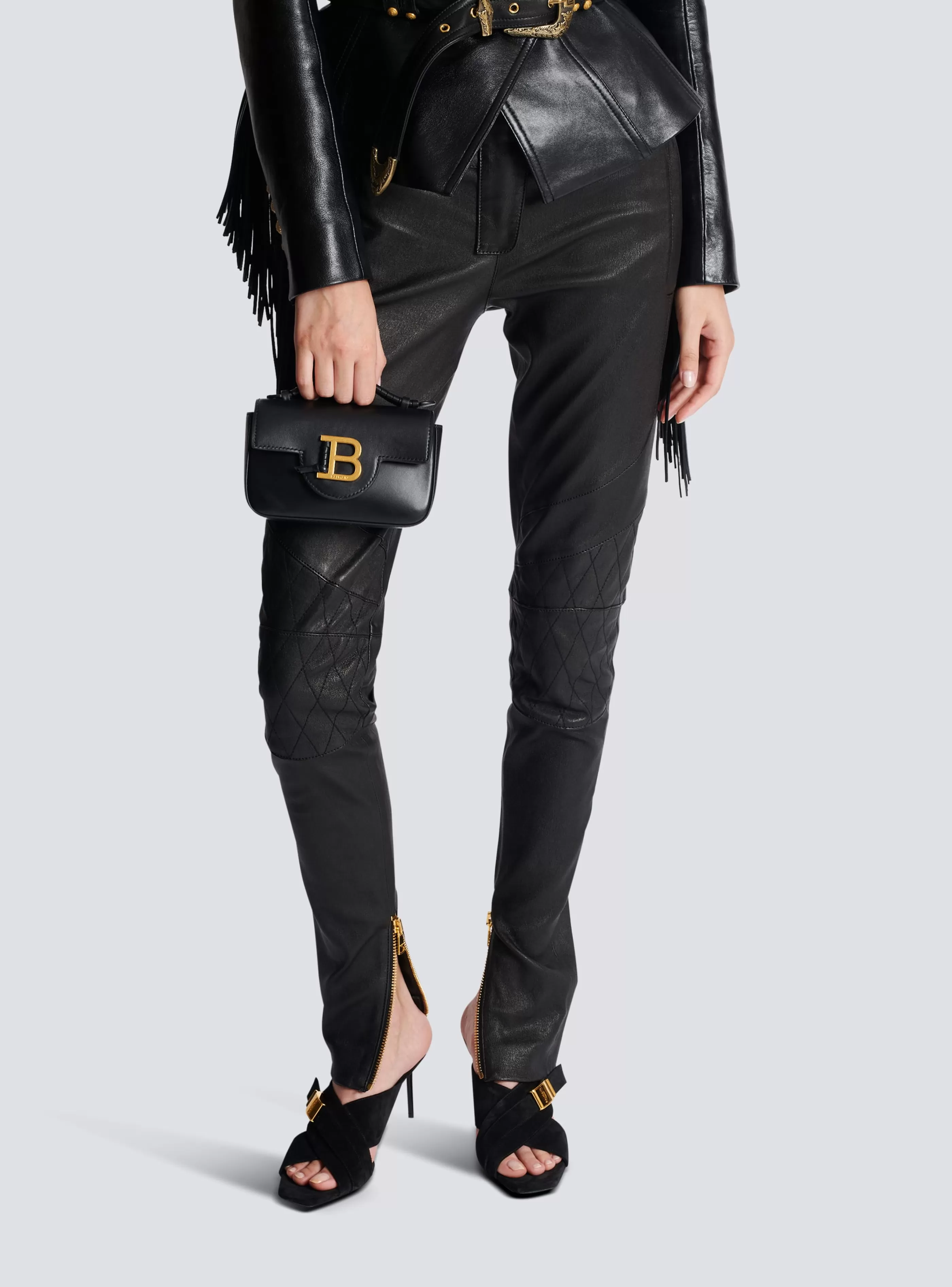 Balmain Borse Mini | Borse A Spalla-B-Buzz Mini Leather Bag black