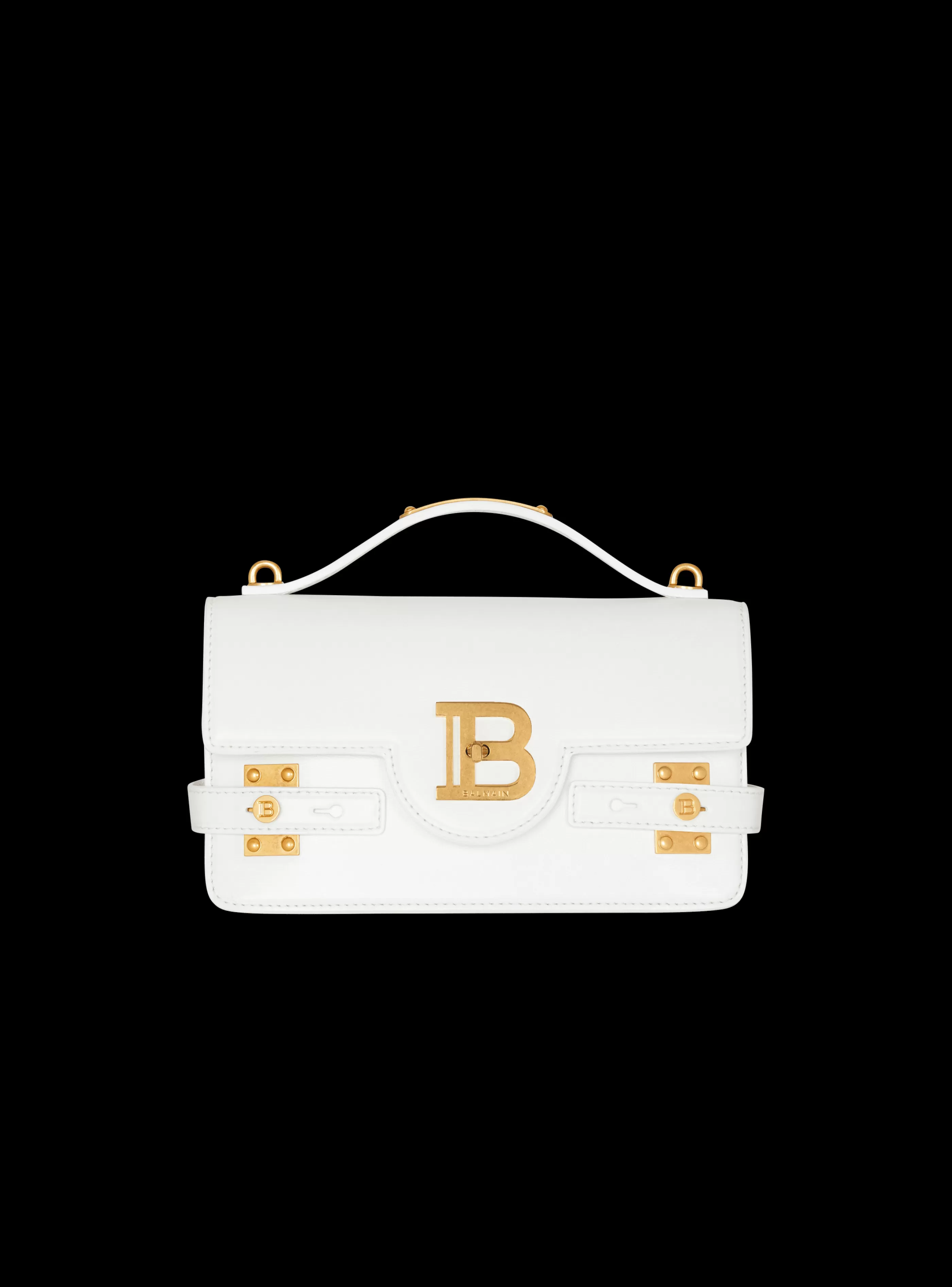 Balmain Borse A Spalla | Borse A Tracolla-B-Buzz Shoulder 24 Calfskin Bag white