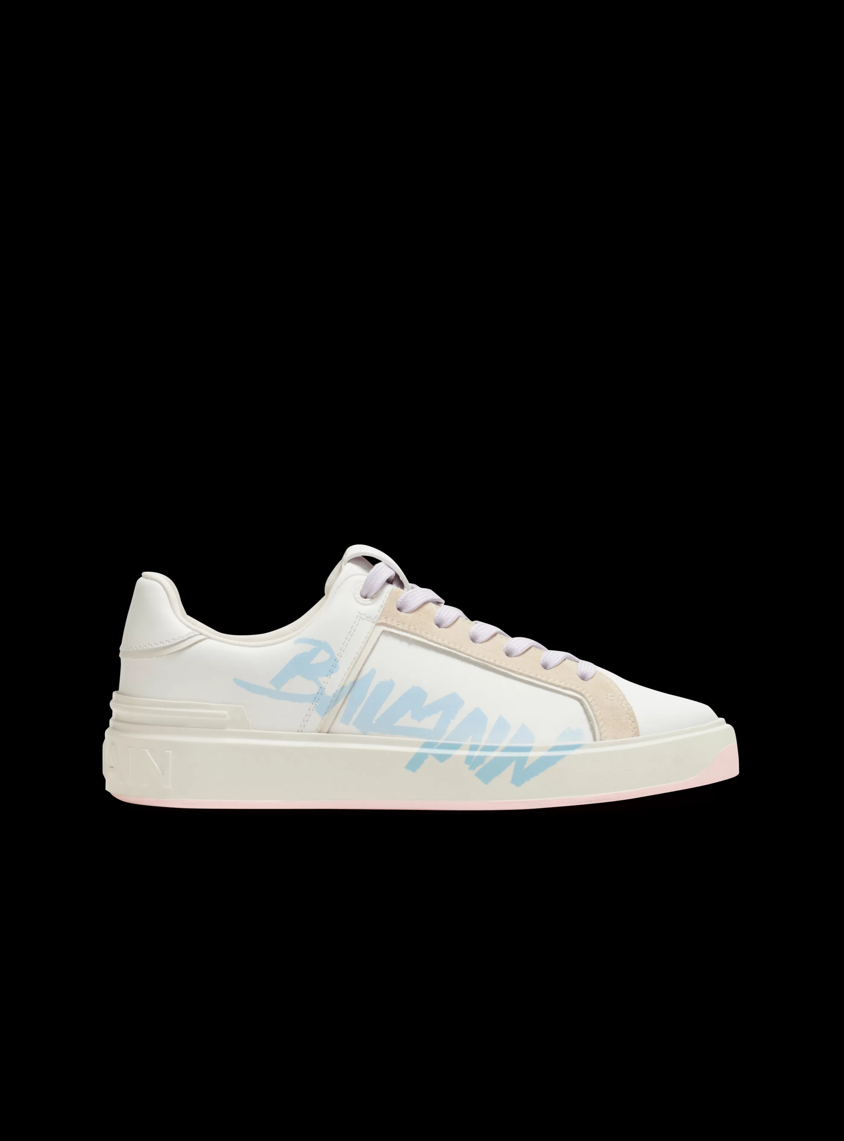 Balmain B-Court-B-Court Leather Trainers white