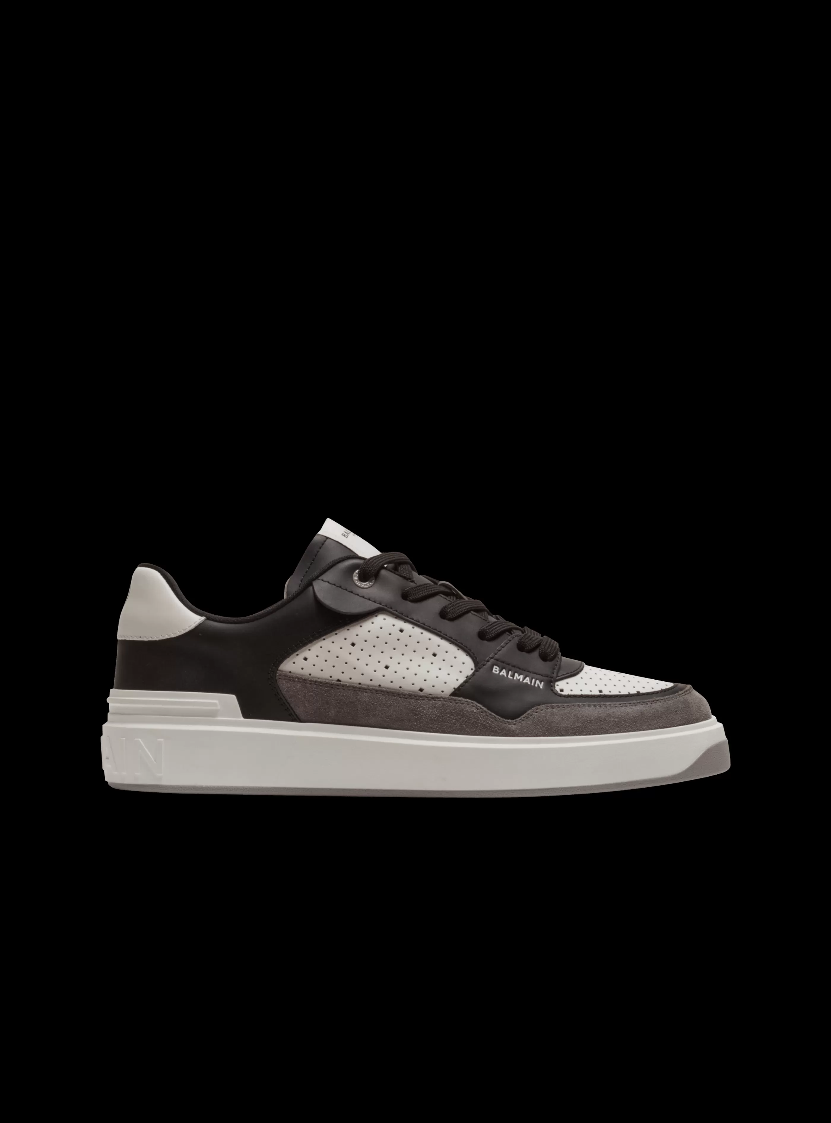 Balmain B-Court-B-Court Flip Trainers In Leather And Suede black