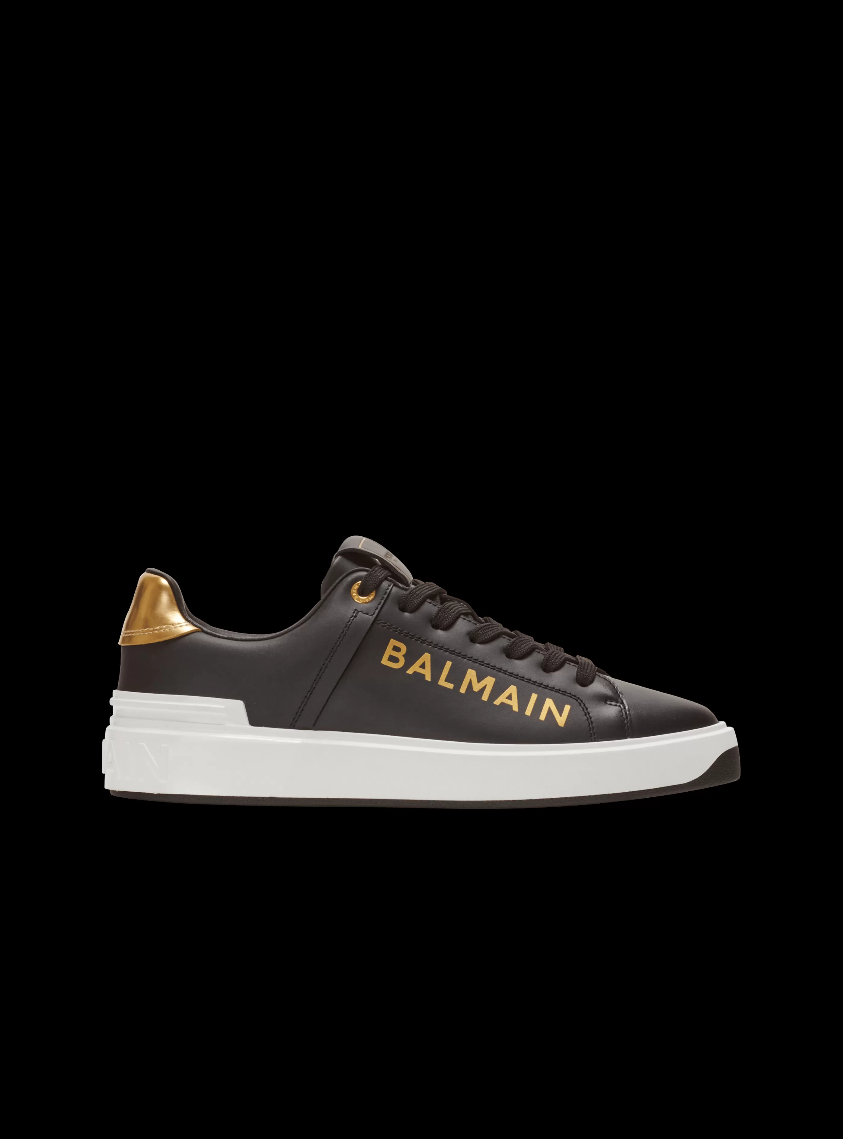 Balmain Donna | Sneakers-B-Court Leather Trainers black