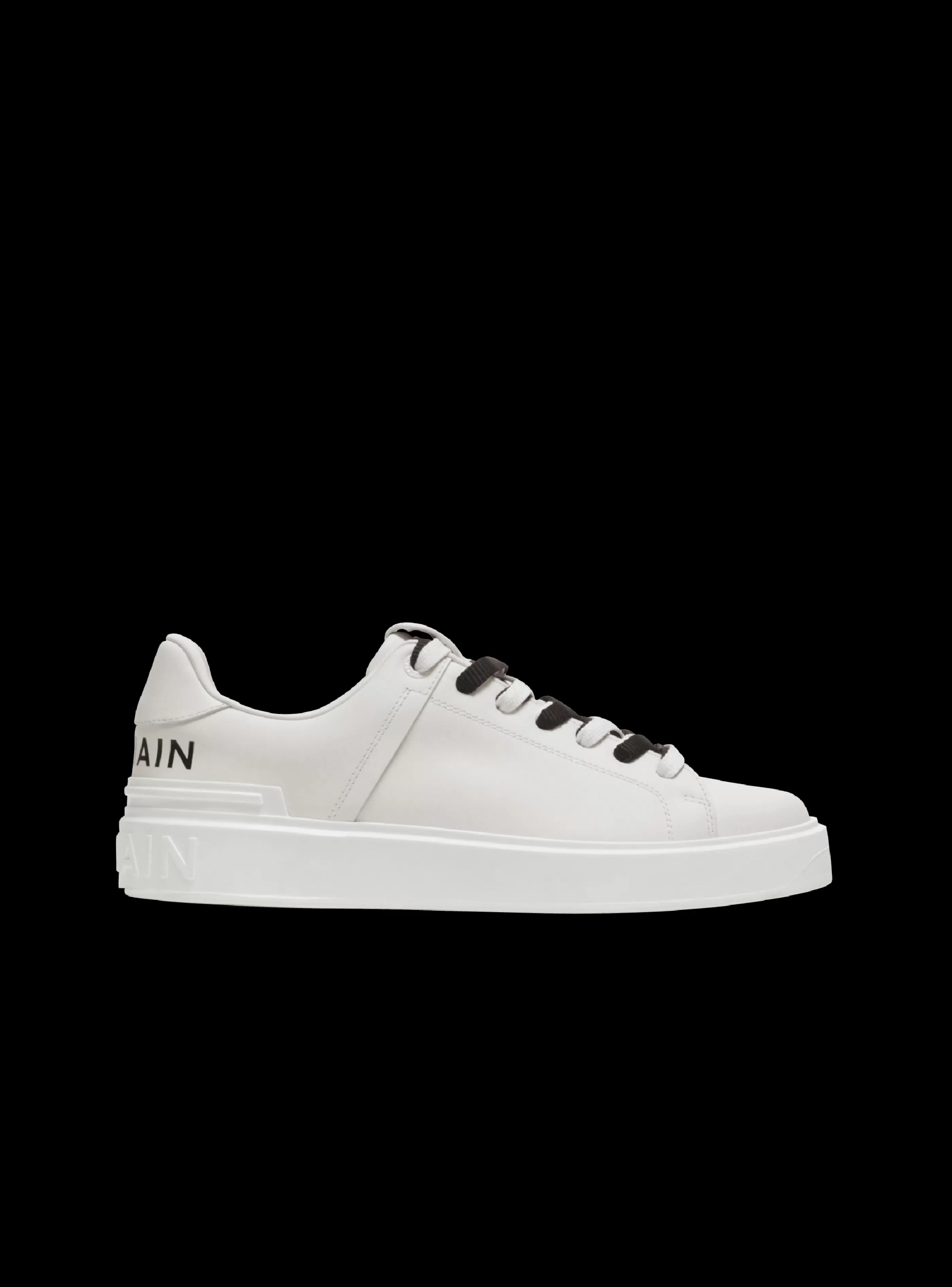 Balmain B-Court-B-Court Smooth Leather Trainers white