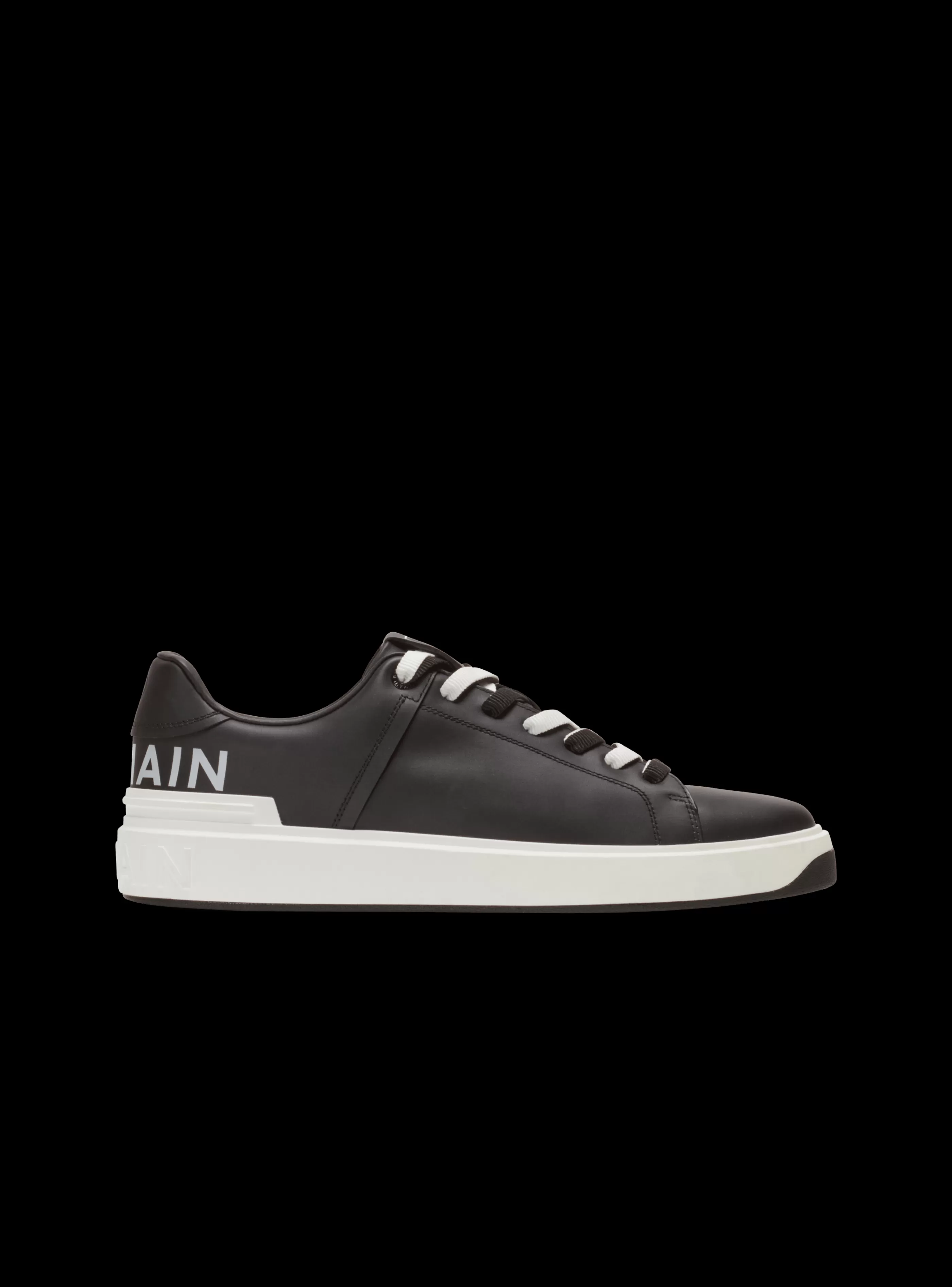 Balmain B-Court-B-Court Smooth Leather Trainers black