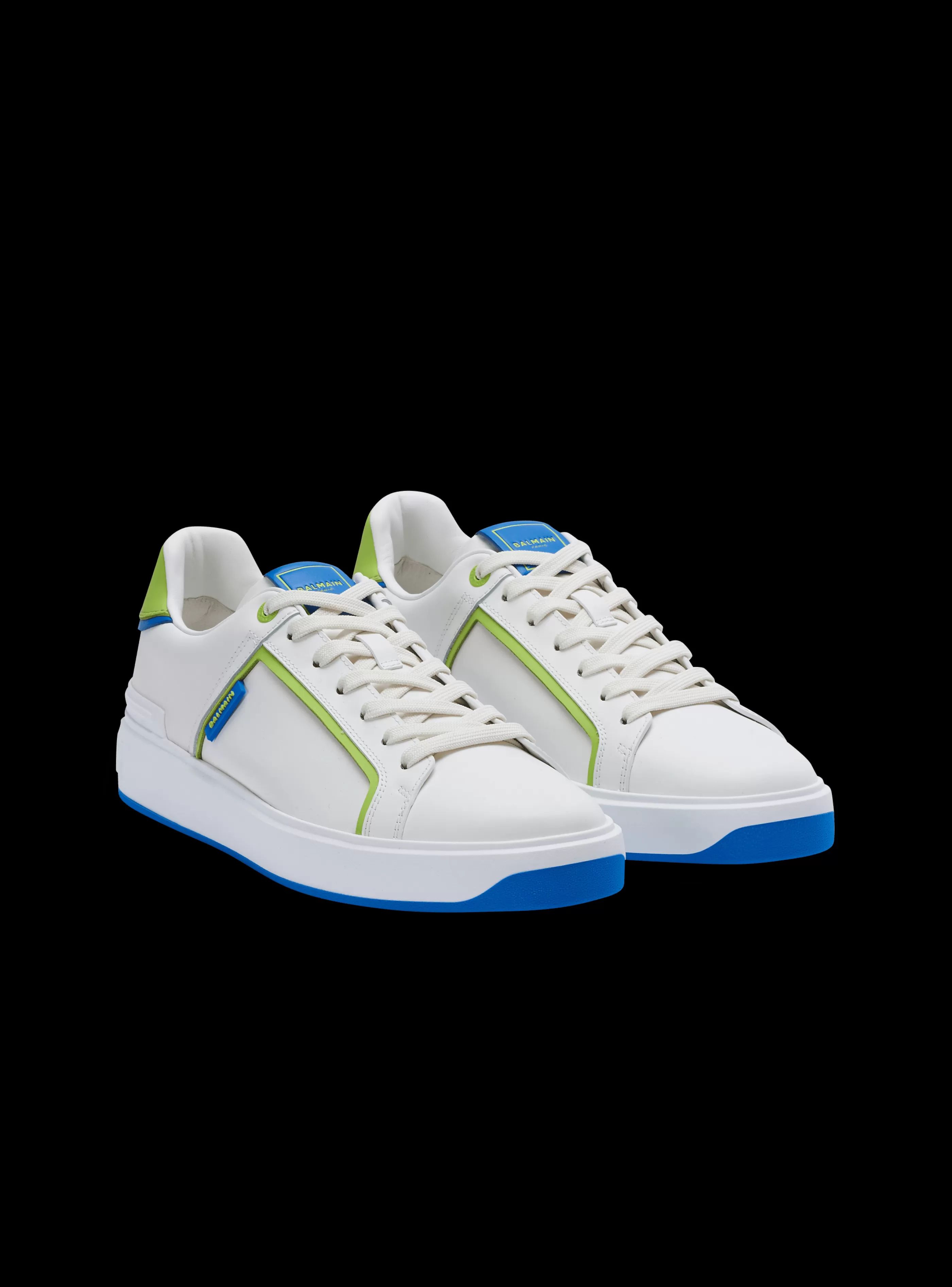 Balmain B-Court-B-Court Smooth Leather Trainers white