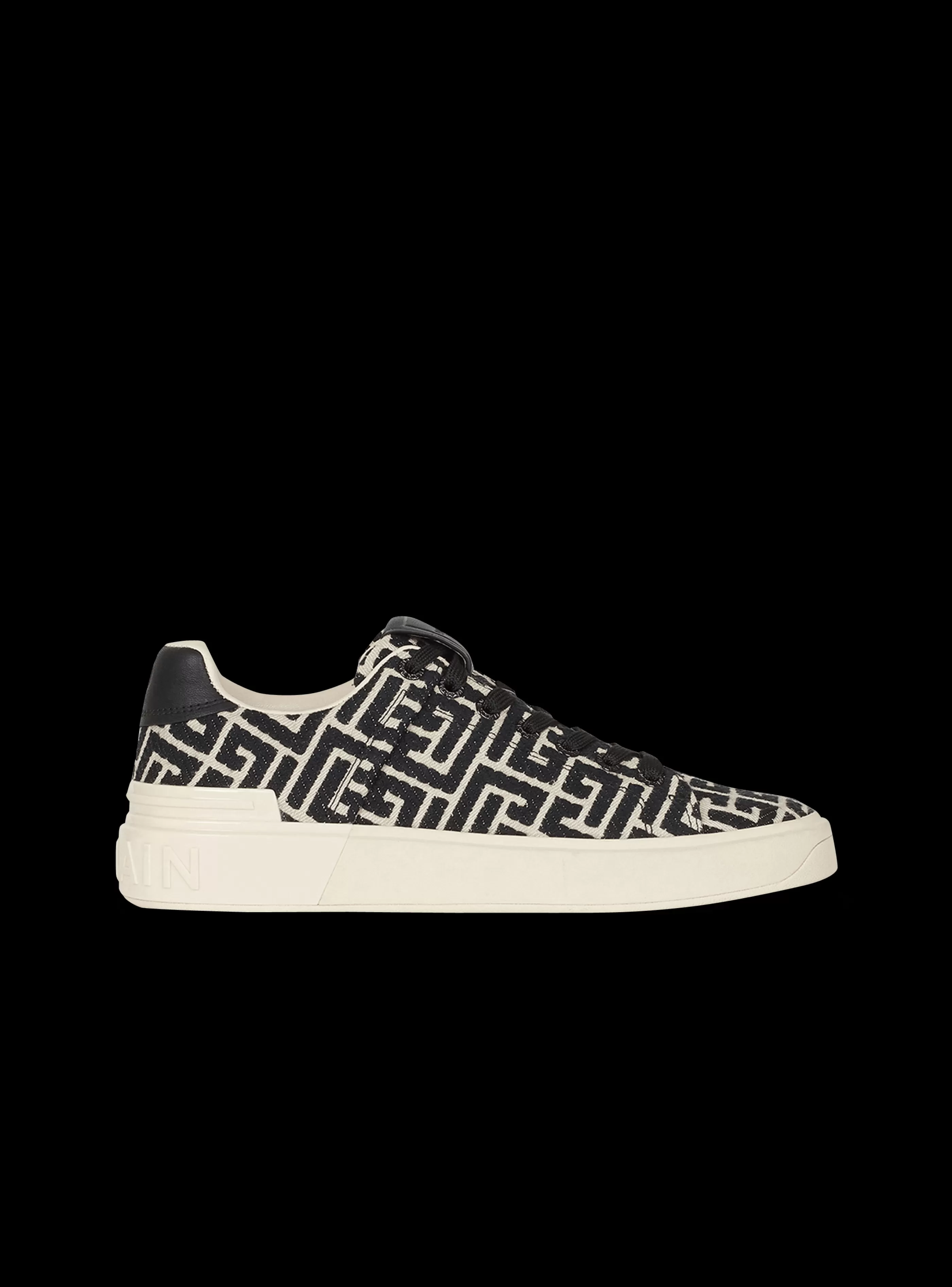 Balmain B-Court-B-Court Trainers With Jacquard Monogram black