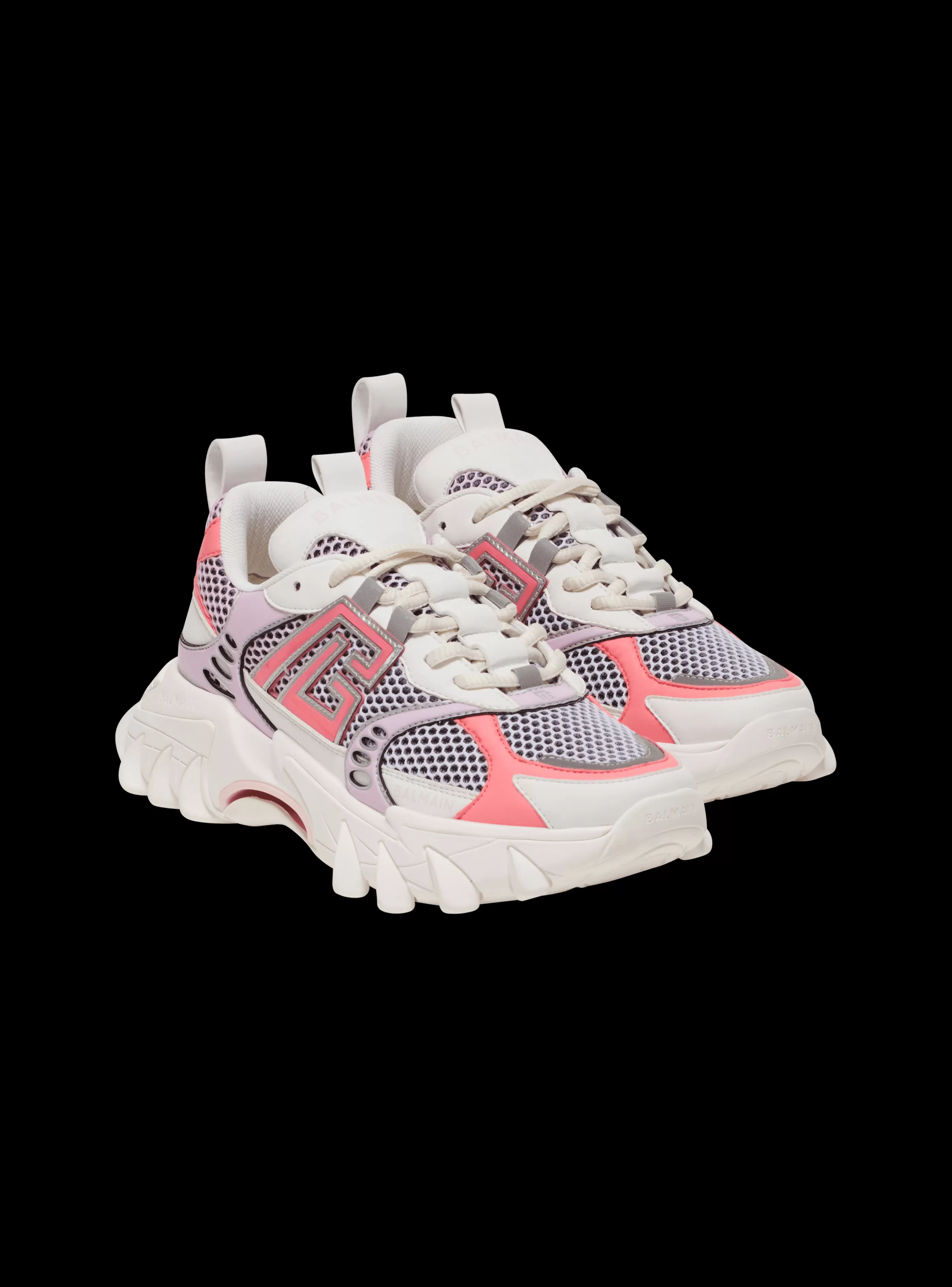 Balmain Donna | Sneakers-B-East PB Trainers In Technical Materials And Mesh pink