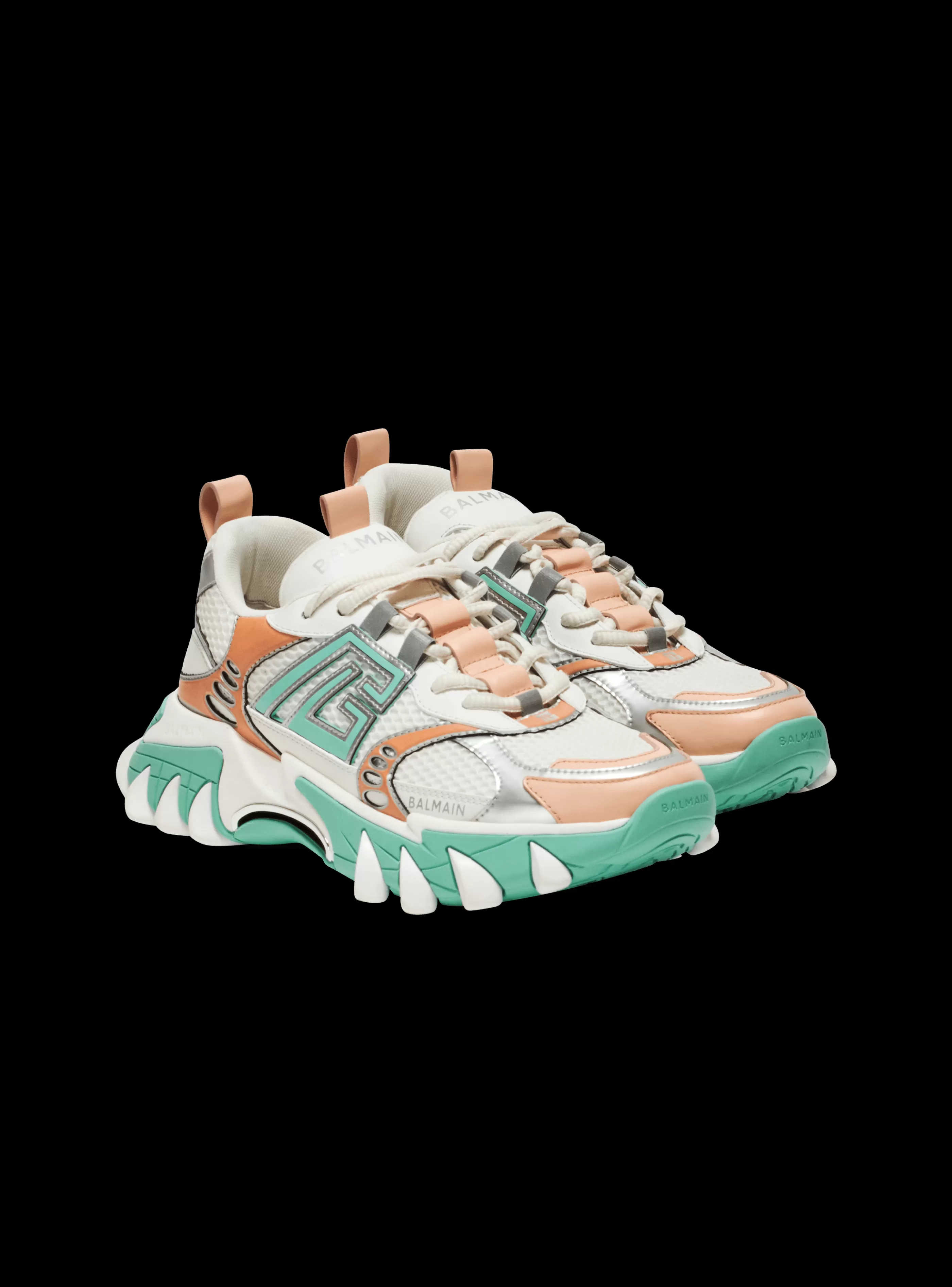 Balmain B-East-B-East PB Trainers In Technical Materials And Mesh multicolor