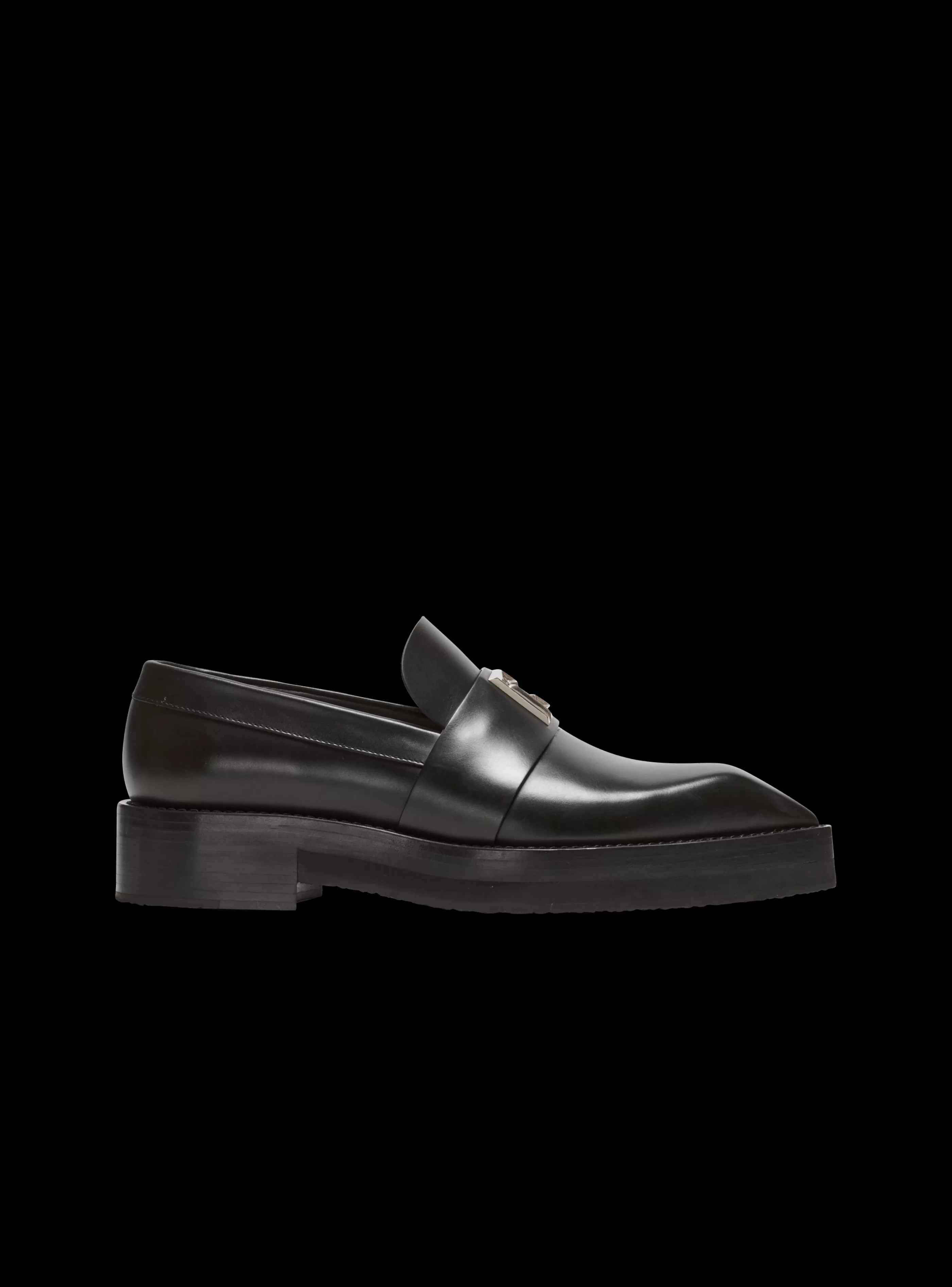 Balmain Mocassini-Ben Smooth Leather Loafers black