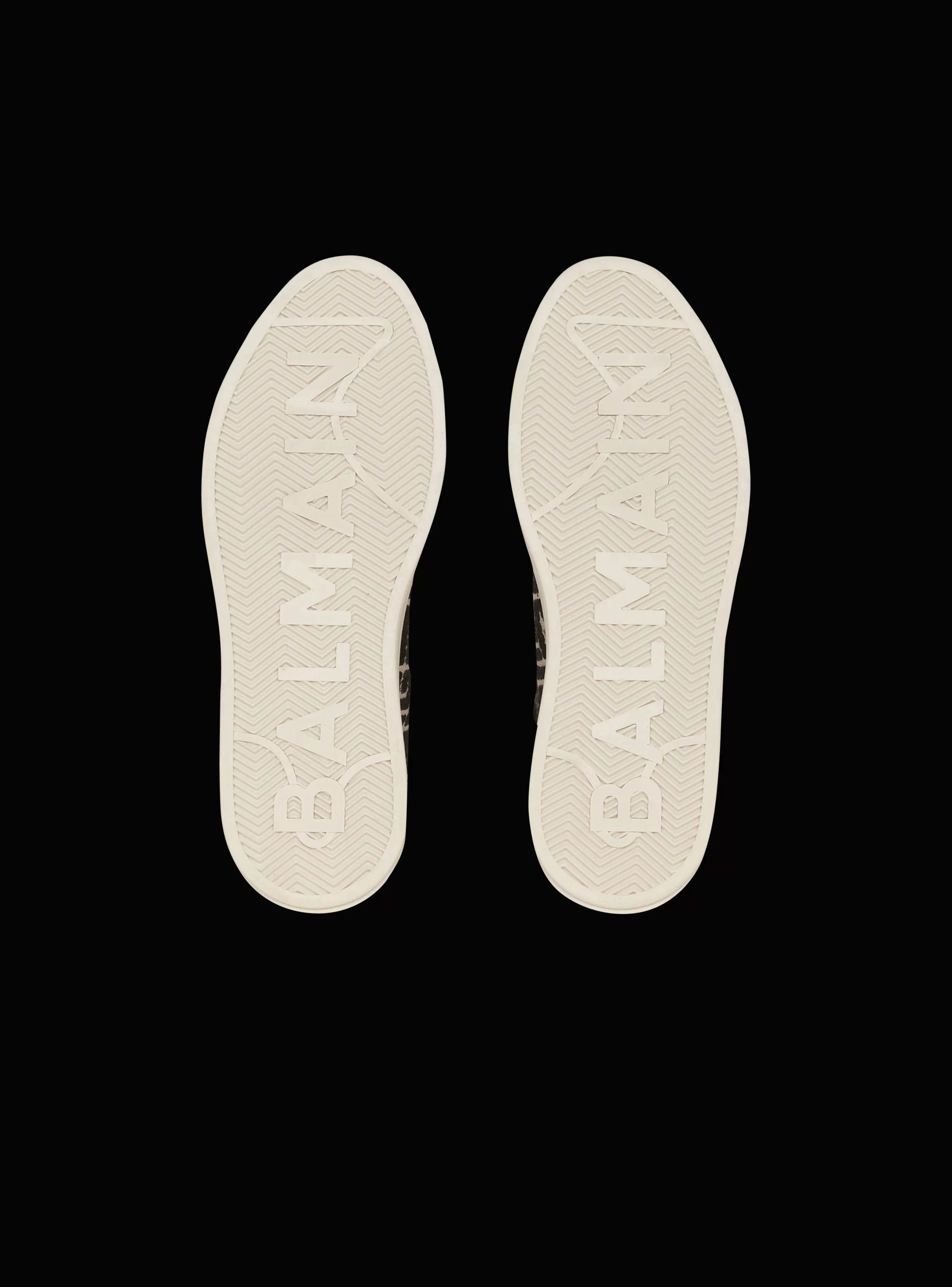 Balmain B-Court-Bicolor Jacquard B-Court High-top Sneakers black