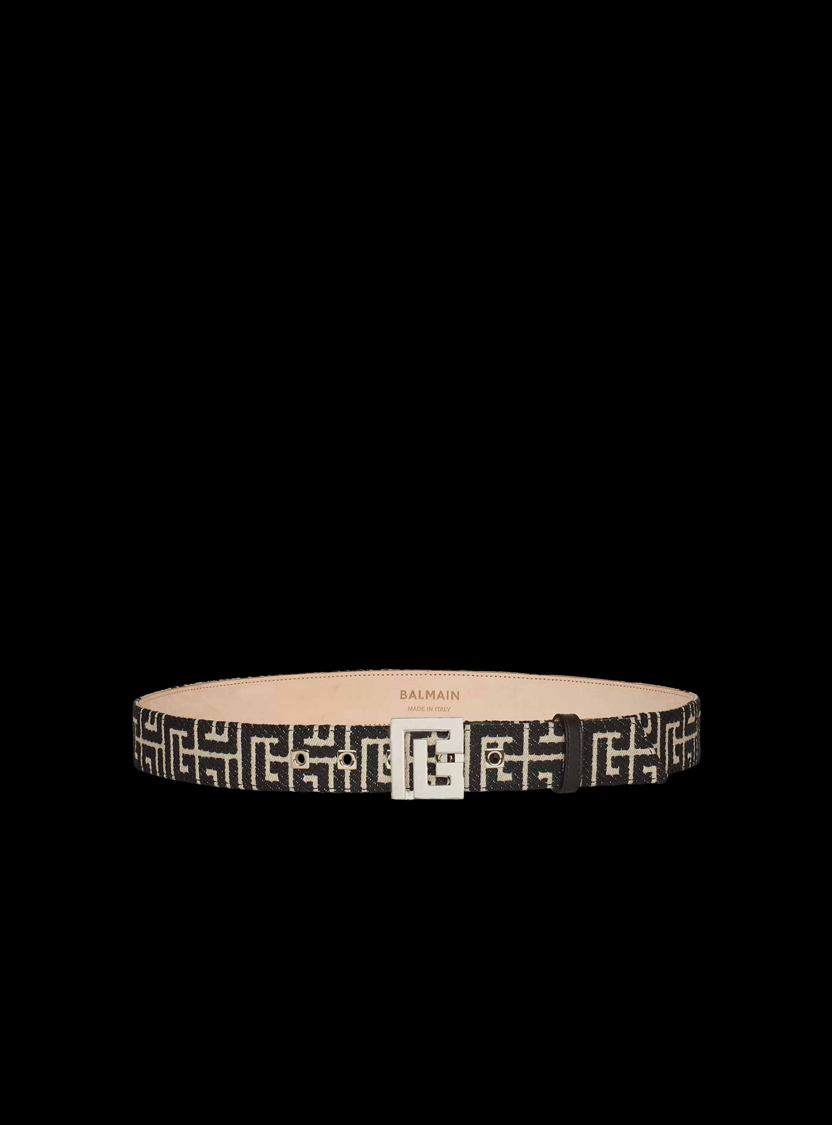 Balmain Cinture-Bicolor Jacquard PB Belt Belt black