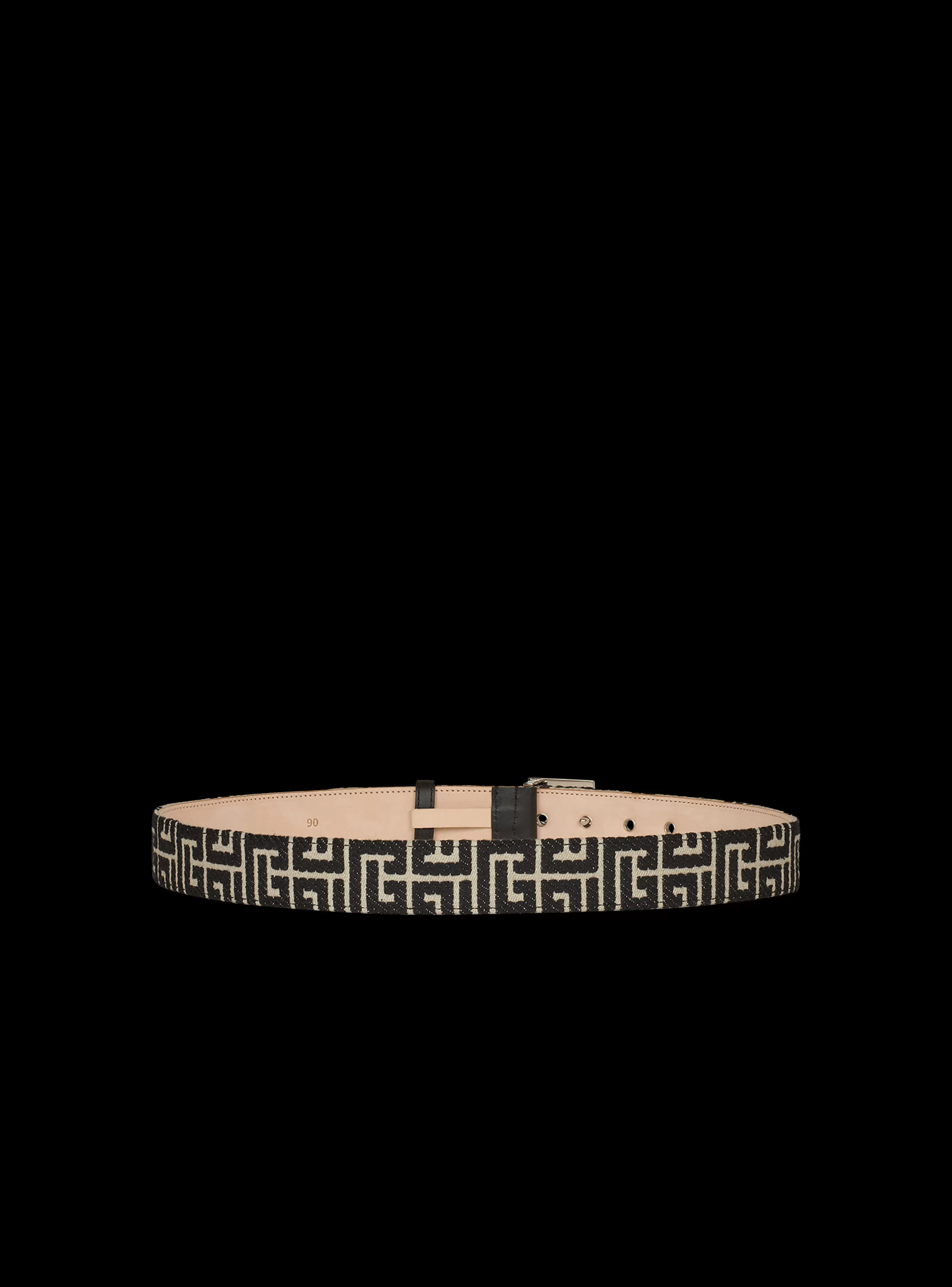 Balmain Cinture-Bicolor Jacquard PB Belt Belt black