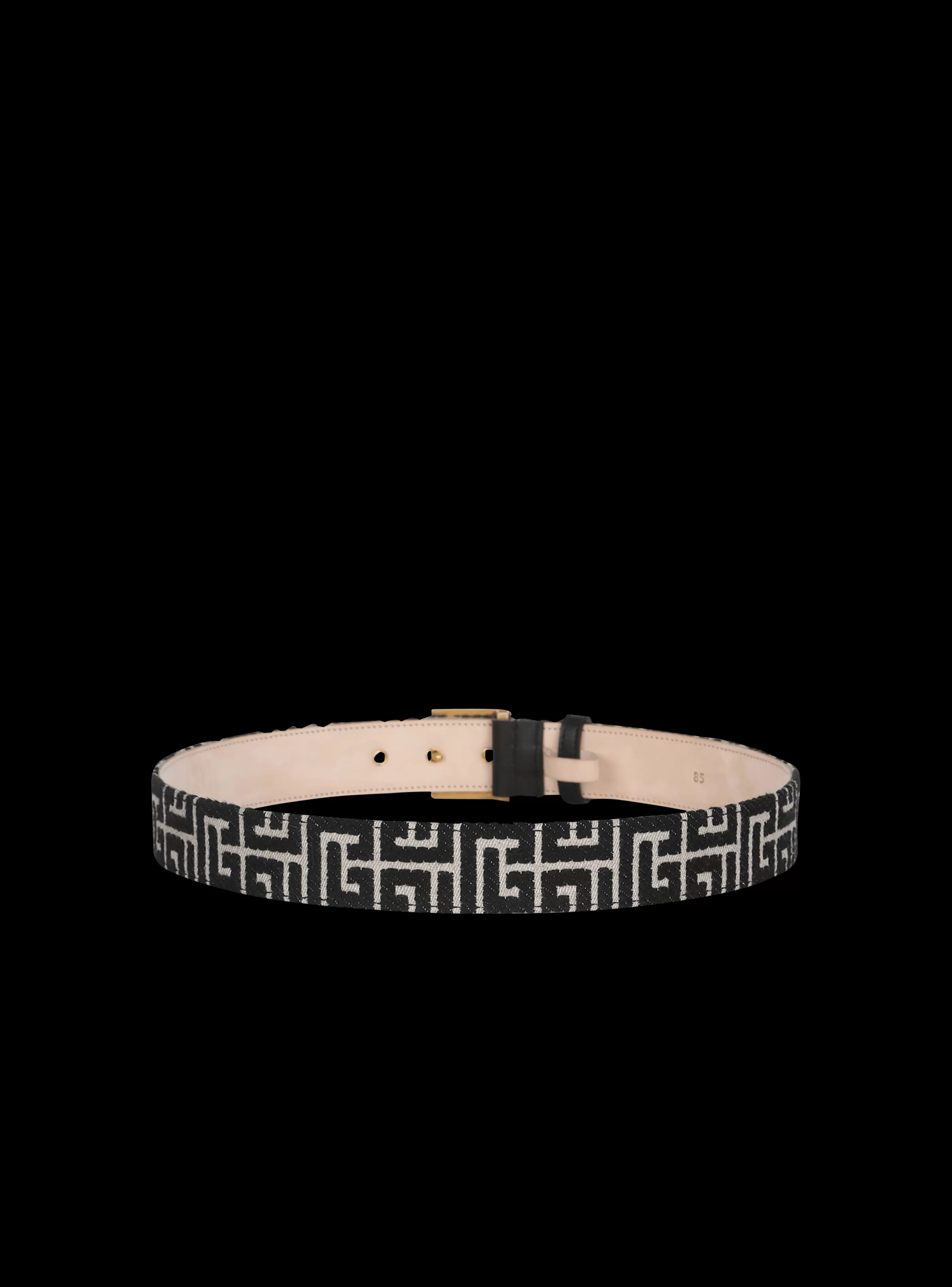 Balmain Cinture-Bicolor Jacquard PB Belt Belt black