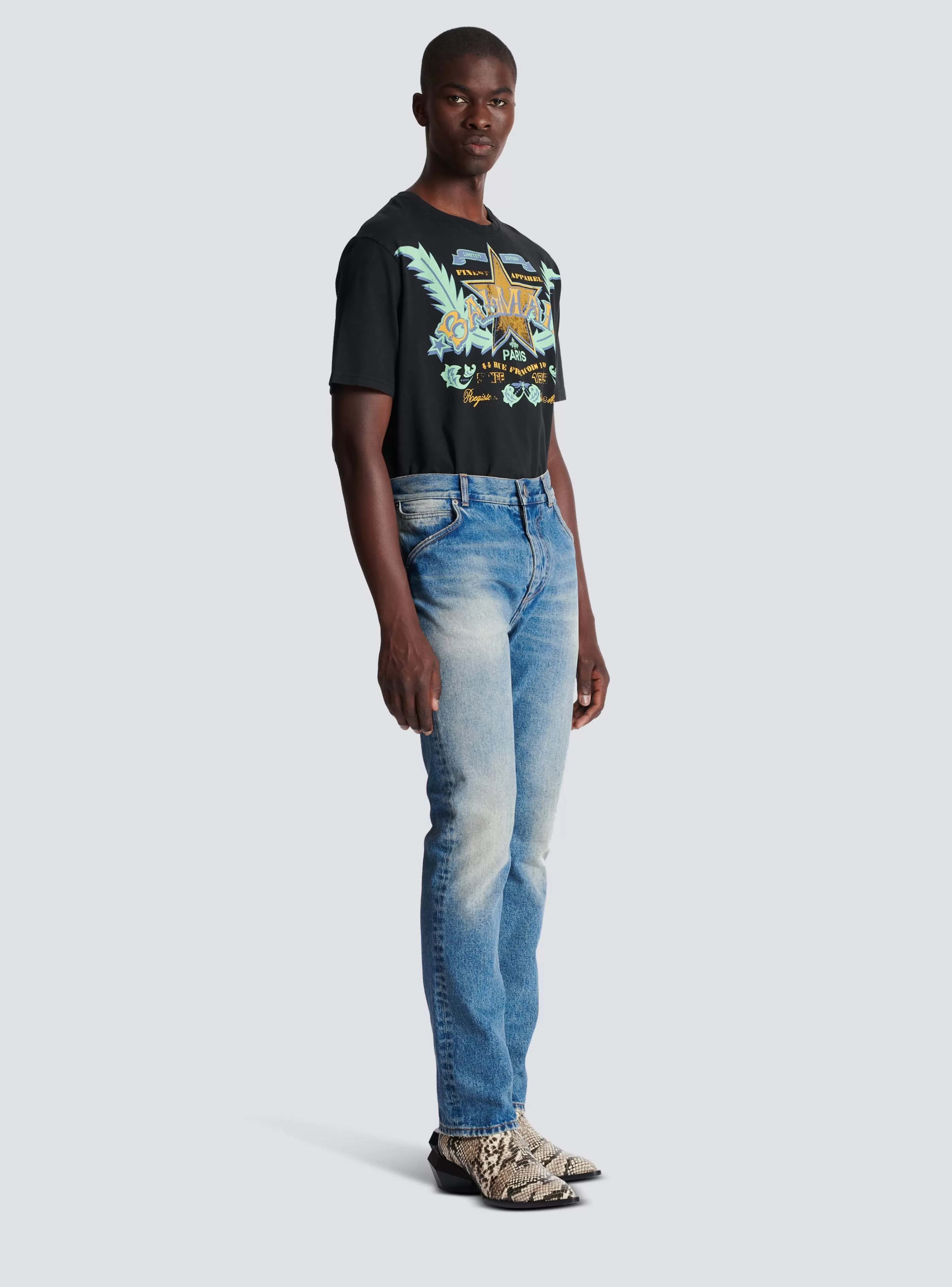 Balmain Denim- Wash Vintage Denim Jeans blue