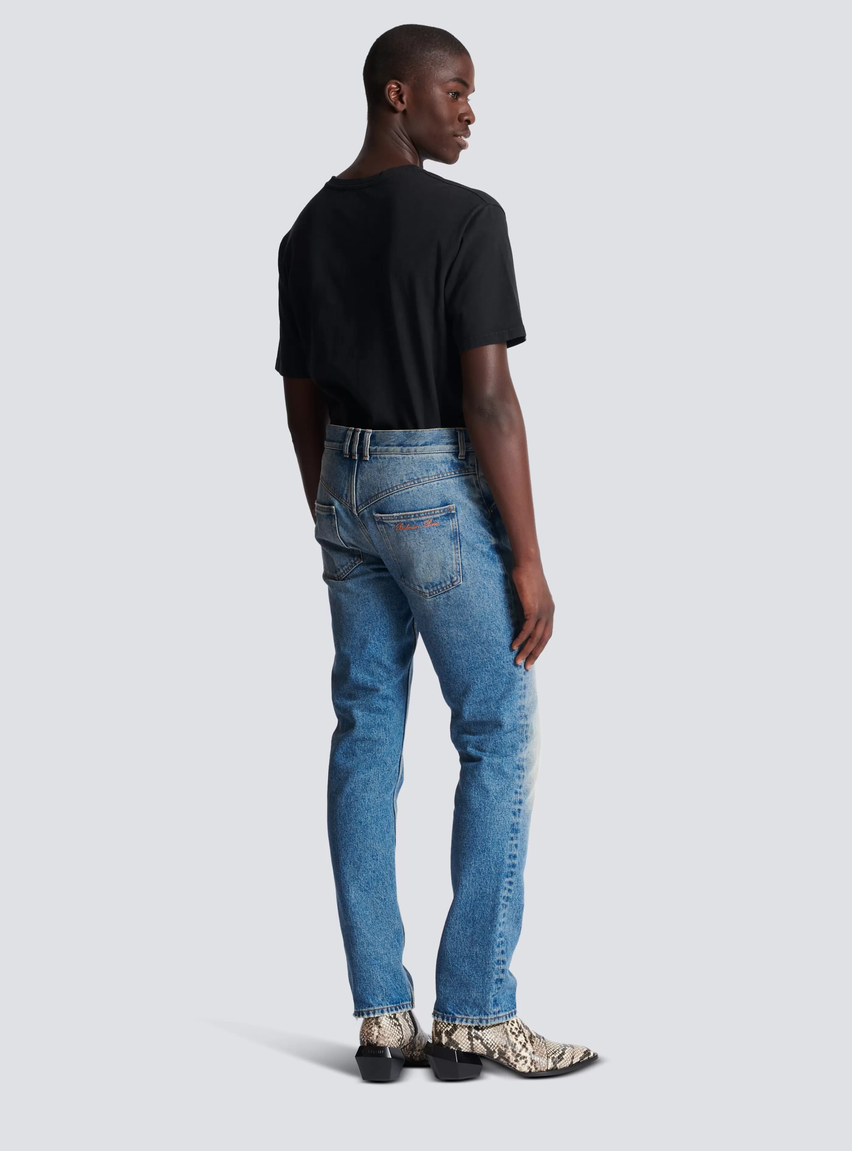 Balmain Denim- Wash Vintage Denim Jeans blue