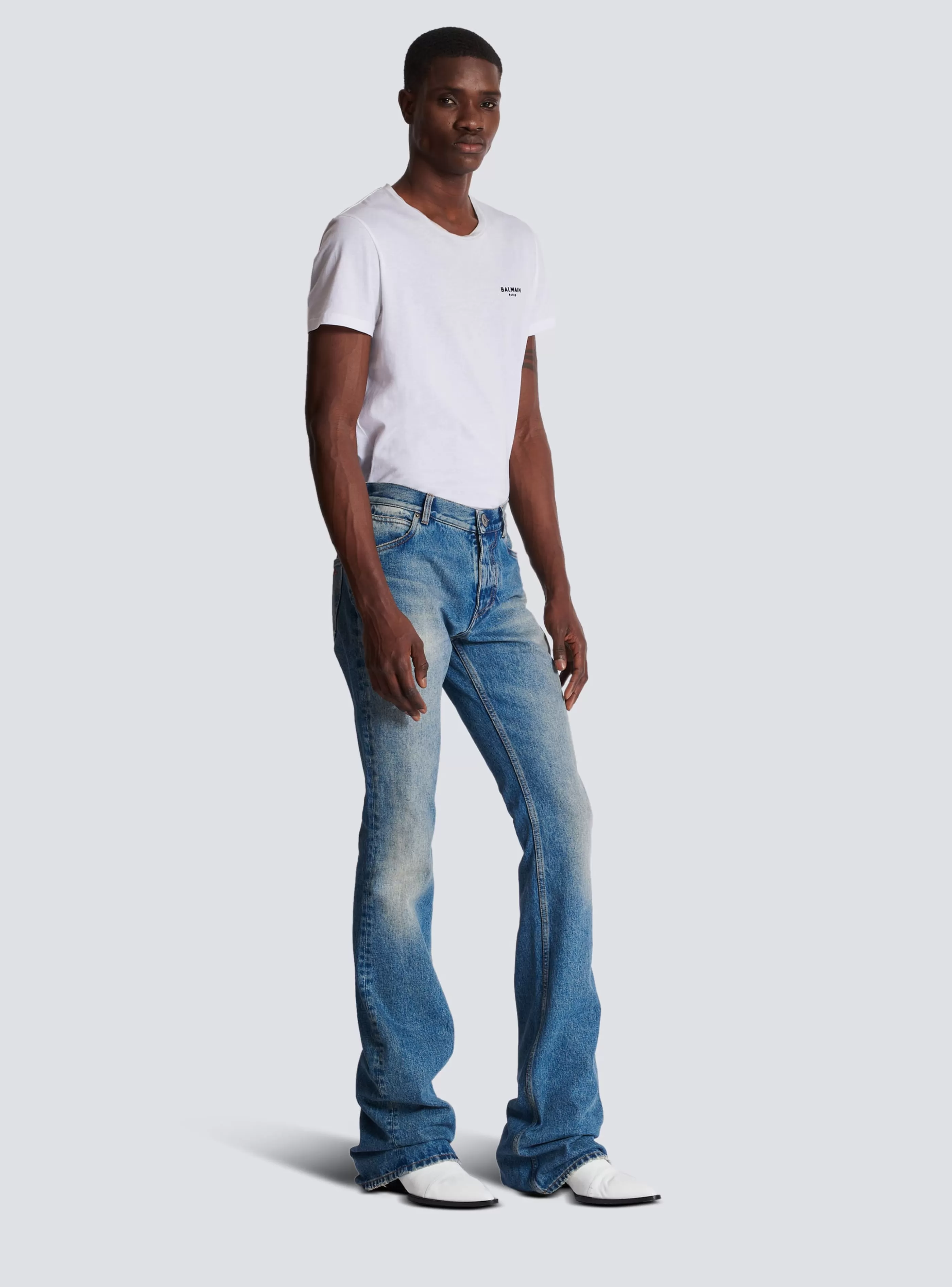 Balmain Denim- Wash Vintage Denim Jeans blue