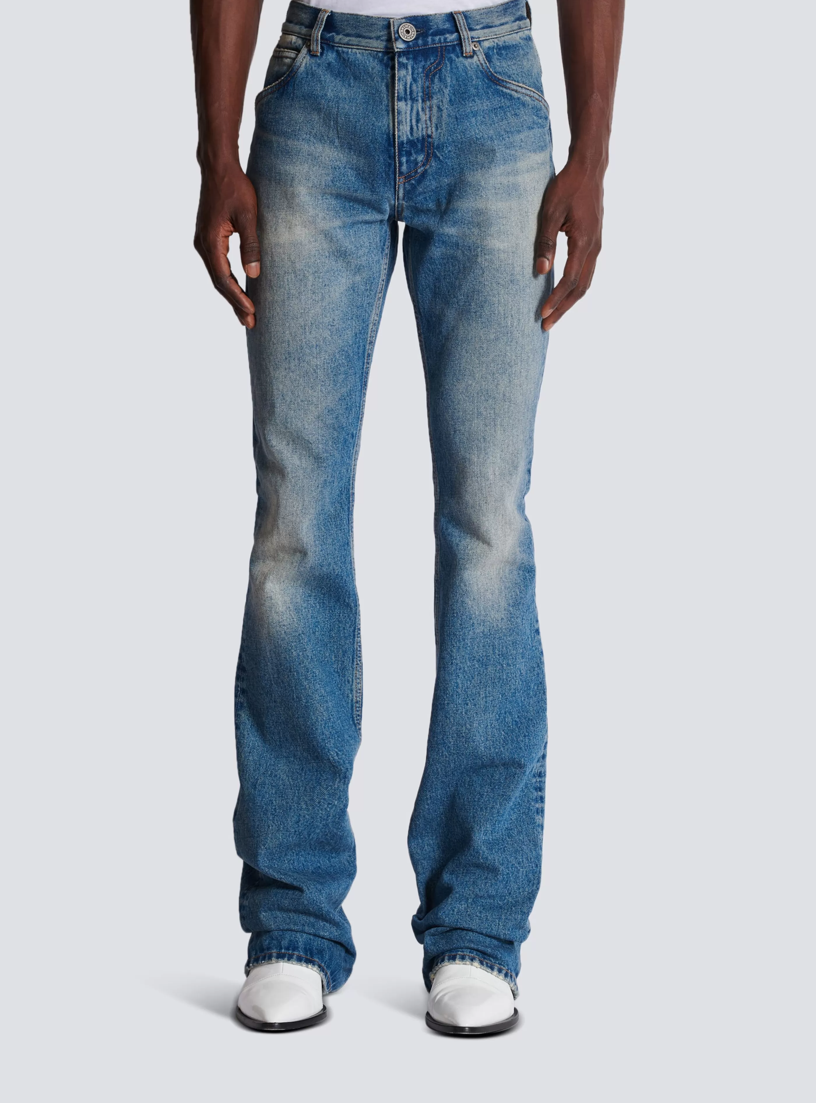 Balmain Denim- Wash Vintage Denim Jeans blue