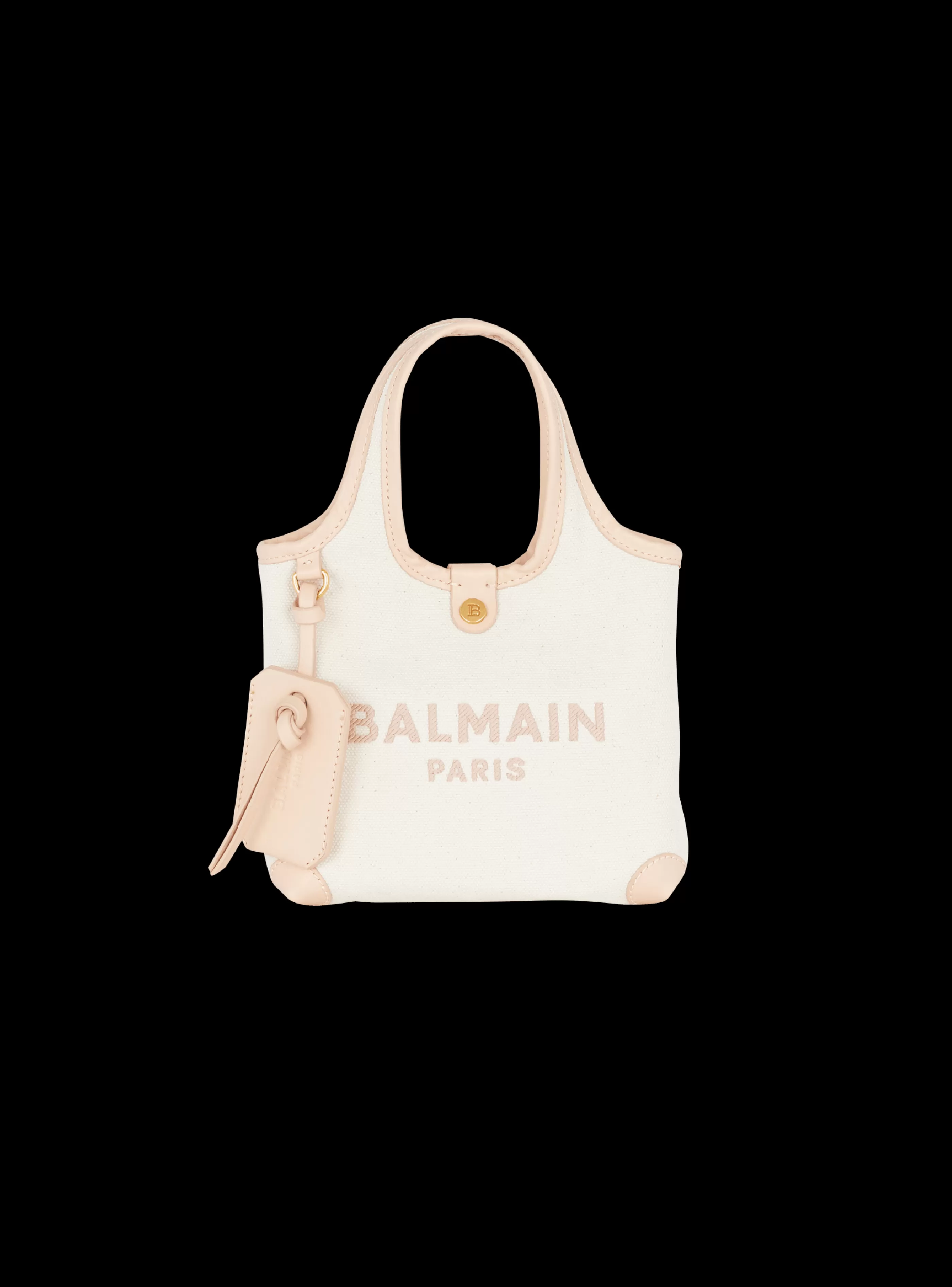 Balmain Shopper | Borse A Spalla-Canvas And Leather B-army Grocery Bag beige