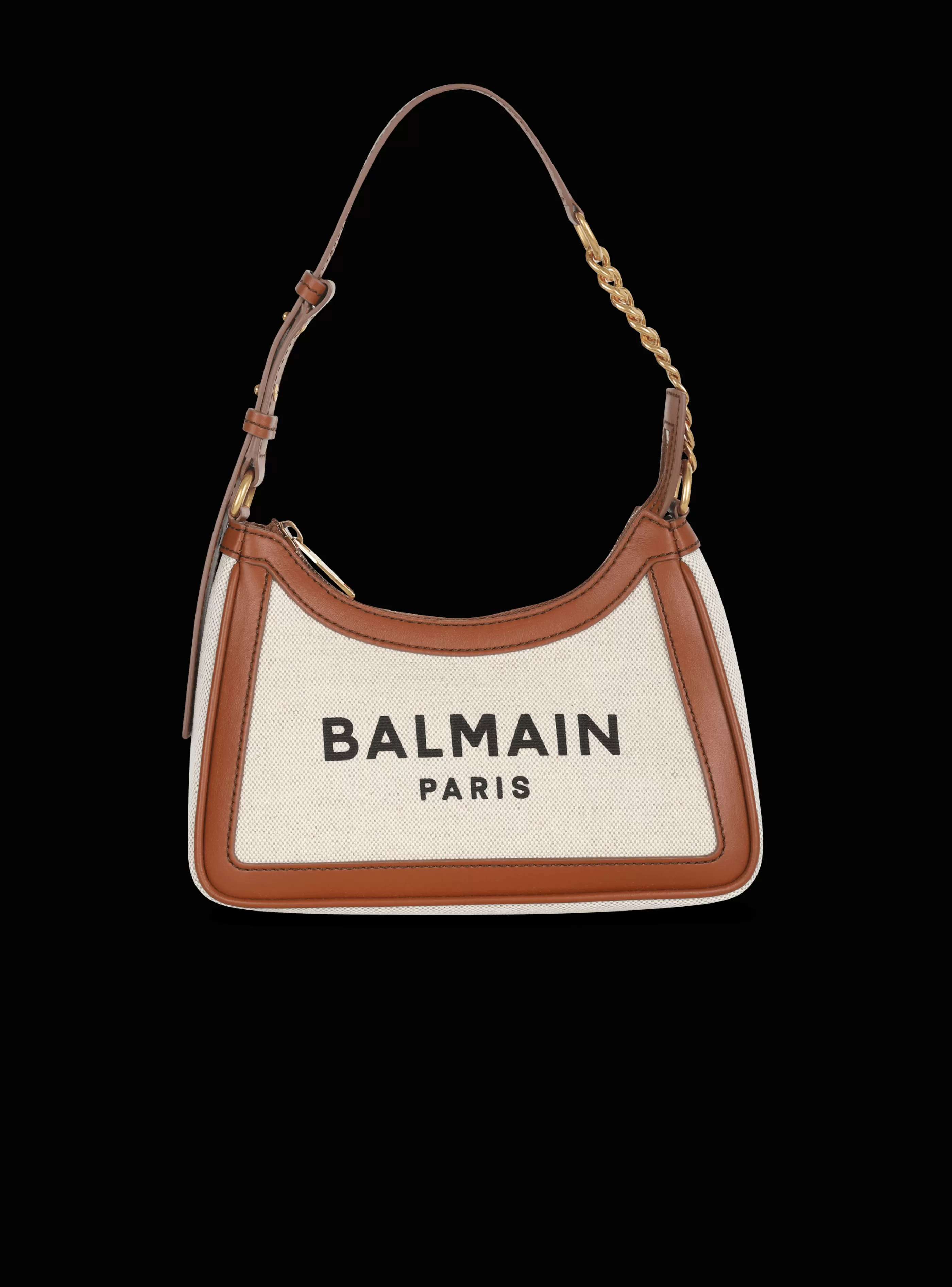 Balmain Borse A Spalla | Borse A Mano-Canvas B-Army Handbag With Leather Panels beige