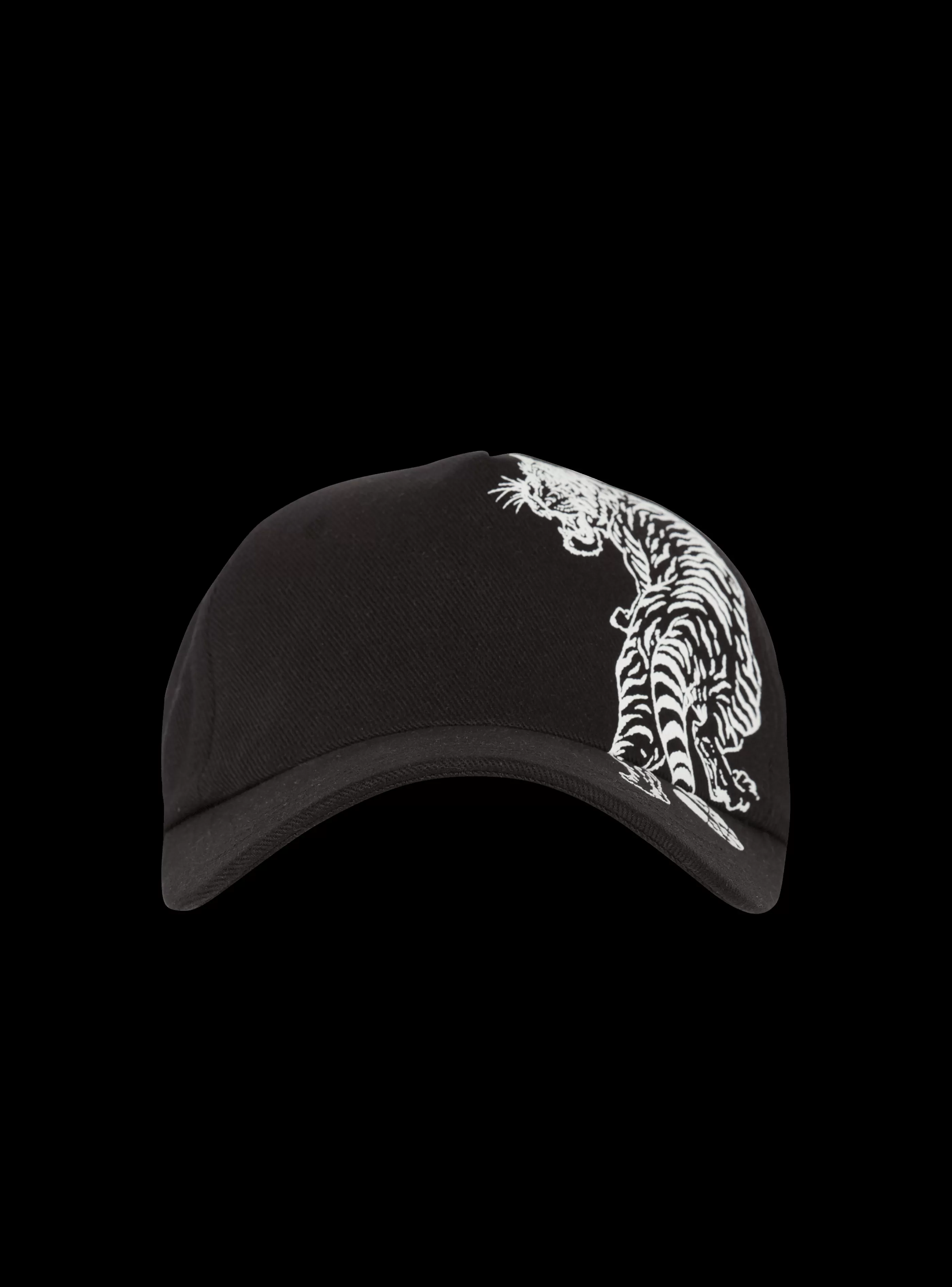 Balmain Cappelli-Cap With Printed Tiger black