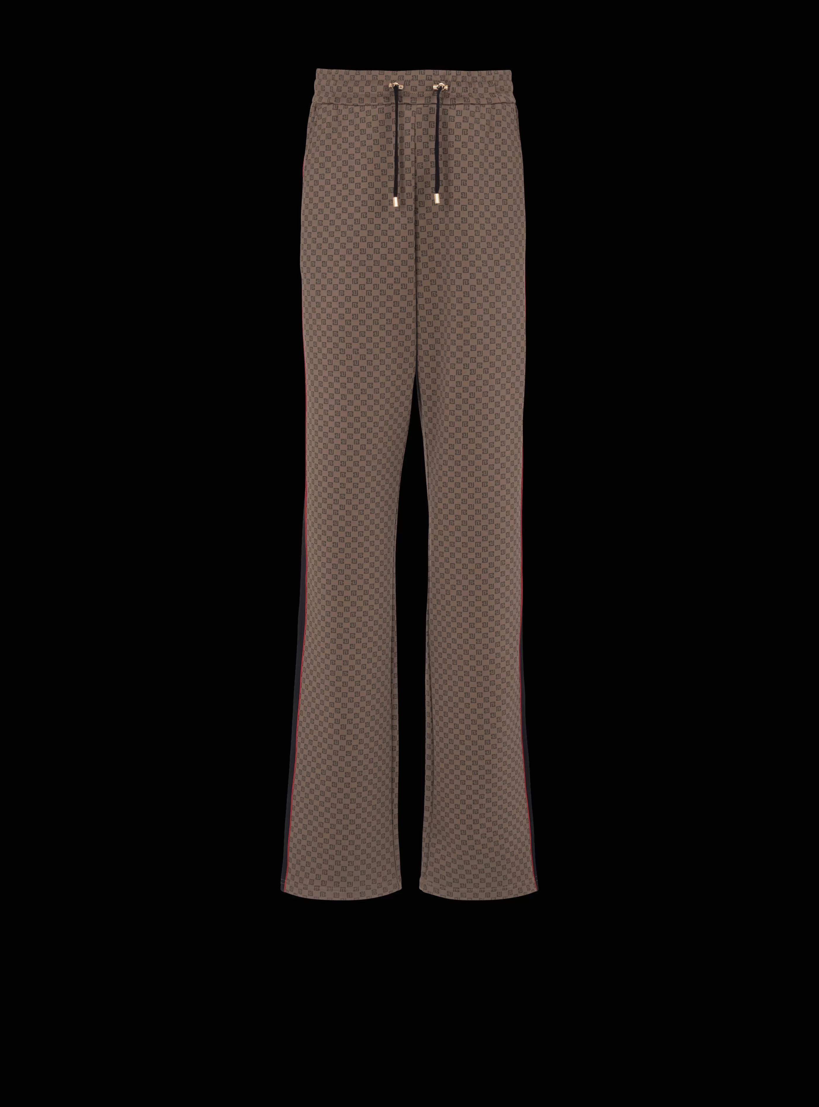 Balmain Abbigliamento Sportivo | Pantaloni E Pantaloncini-Casual Mini Monogrammed Trousers brown