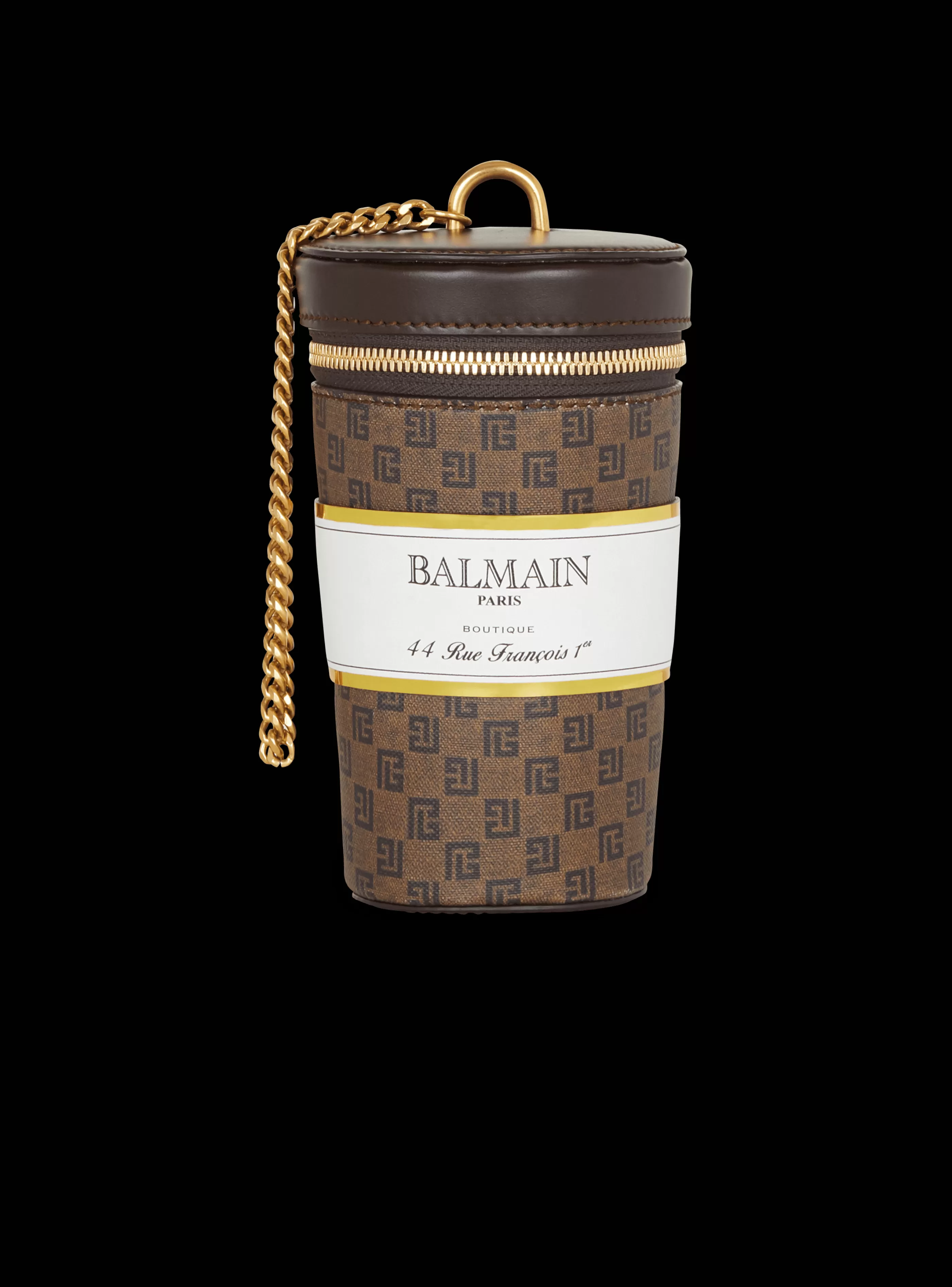 Balmain Altri Accessori | Piccola Pelletteria-Coffee Cup Minaudière In Mini Monogram Canvas brown