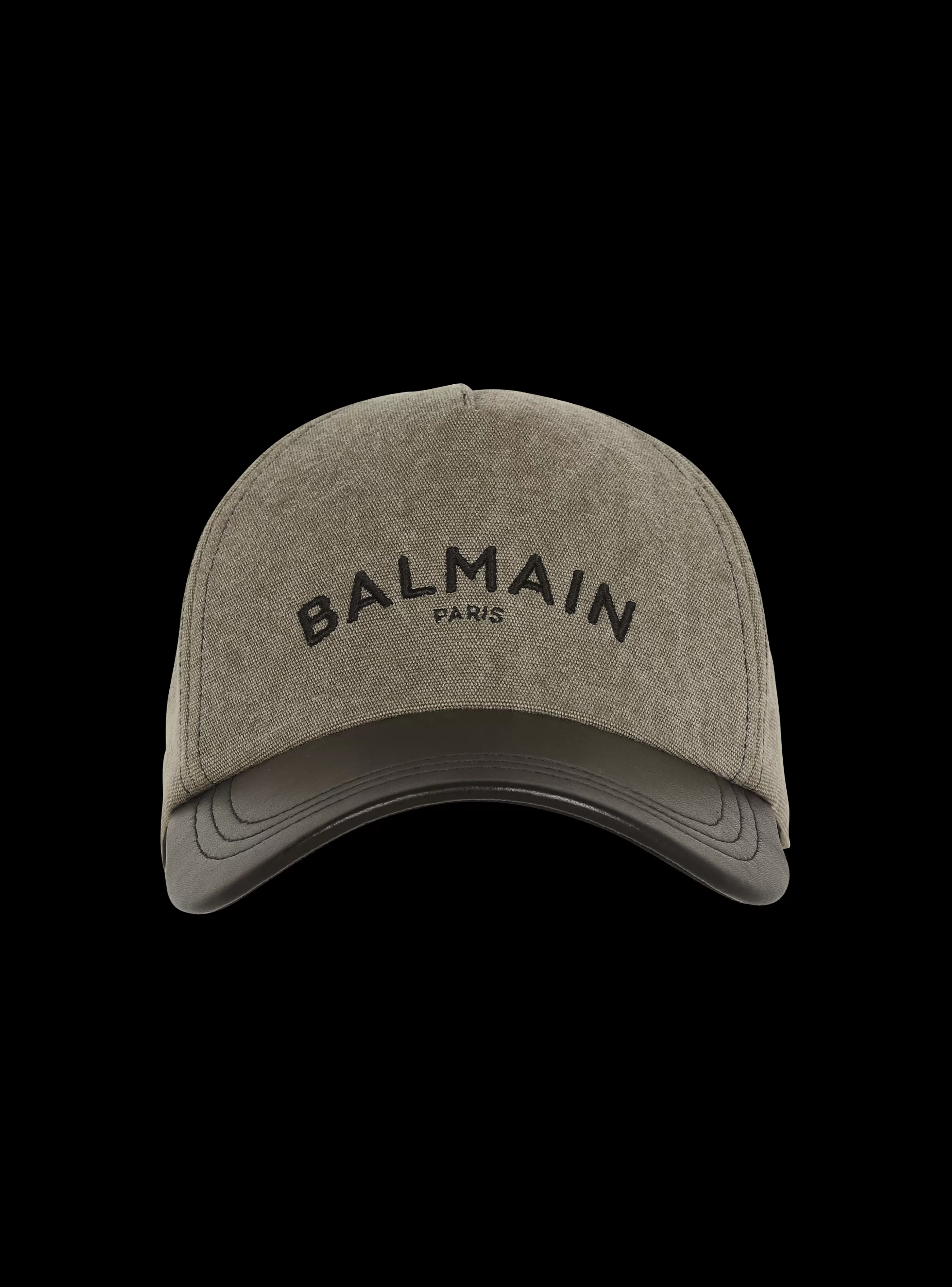 Balmain Cappelli-Cotton Cap With Logo khaki