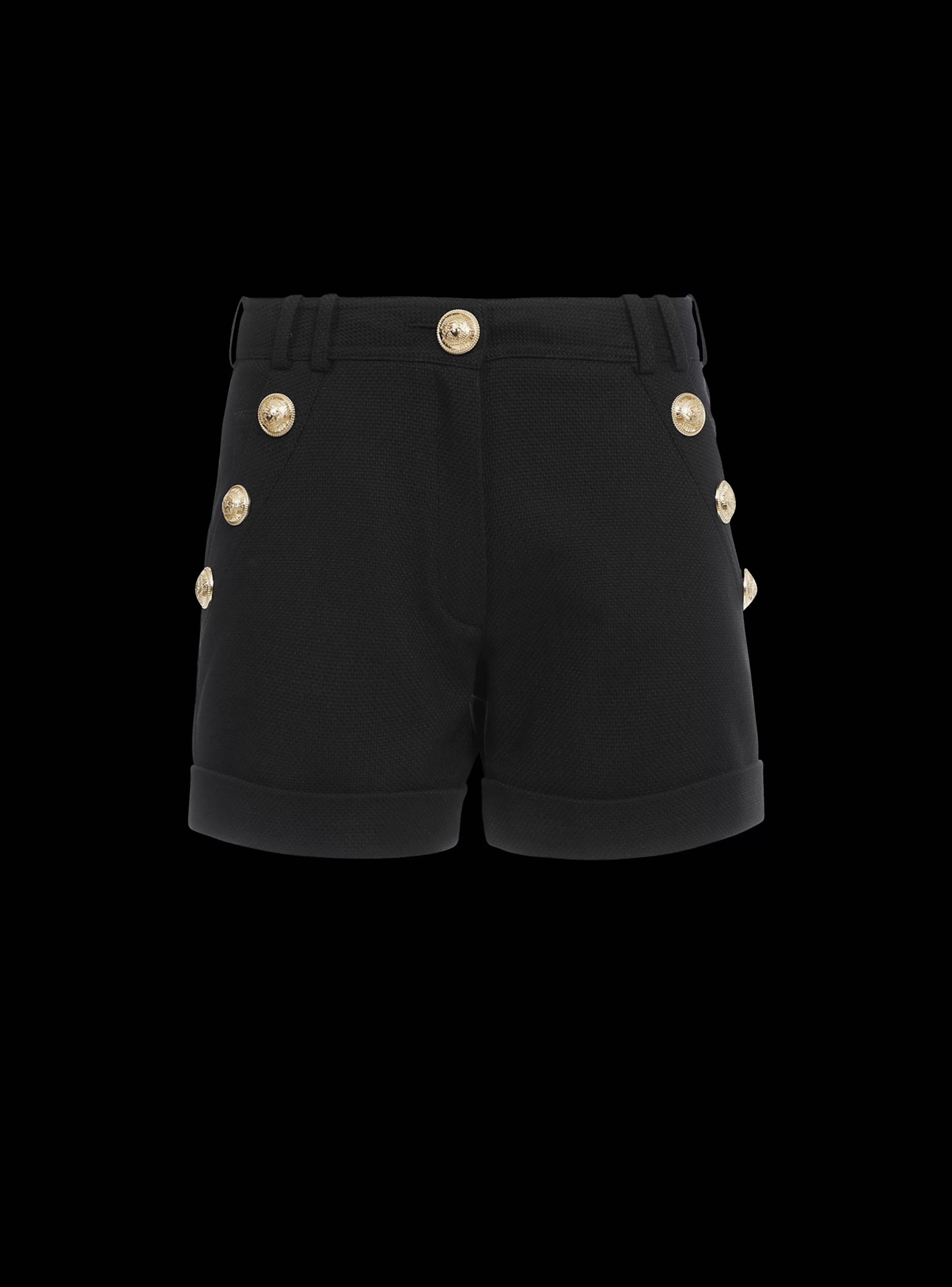 Balmain Pantaloni E Pantaloncini-Cotton Low-rise Shorts black