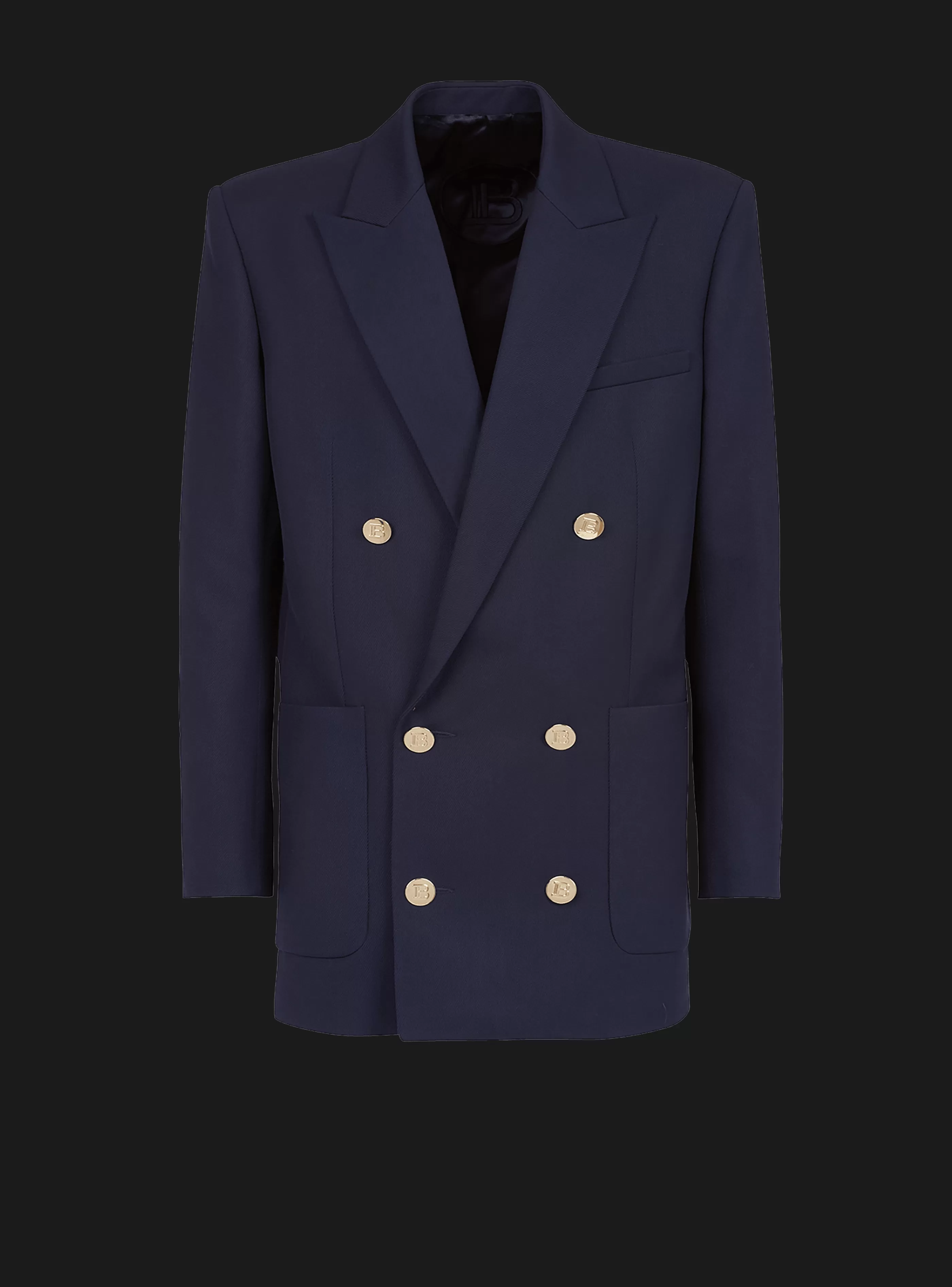 Balmain Giacche E Blazers-Double-breasted Buttoned Blazer navy