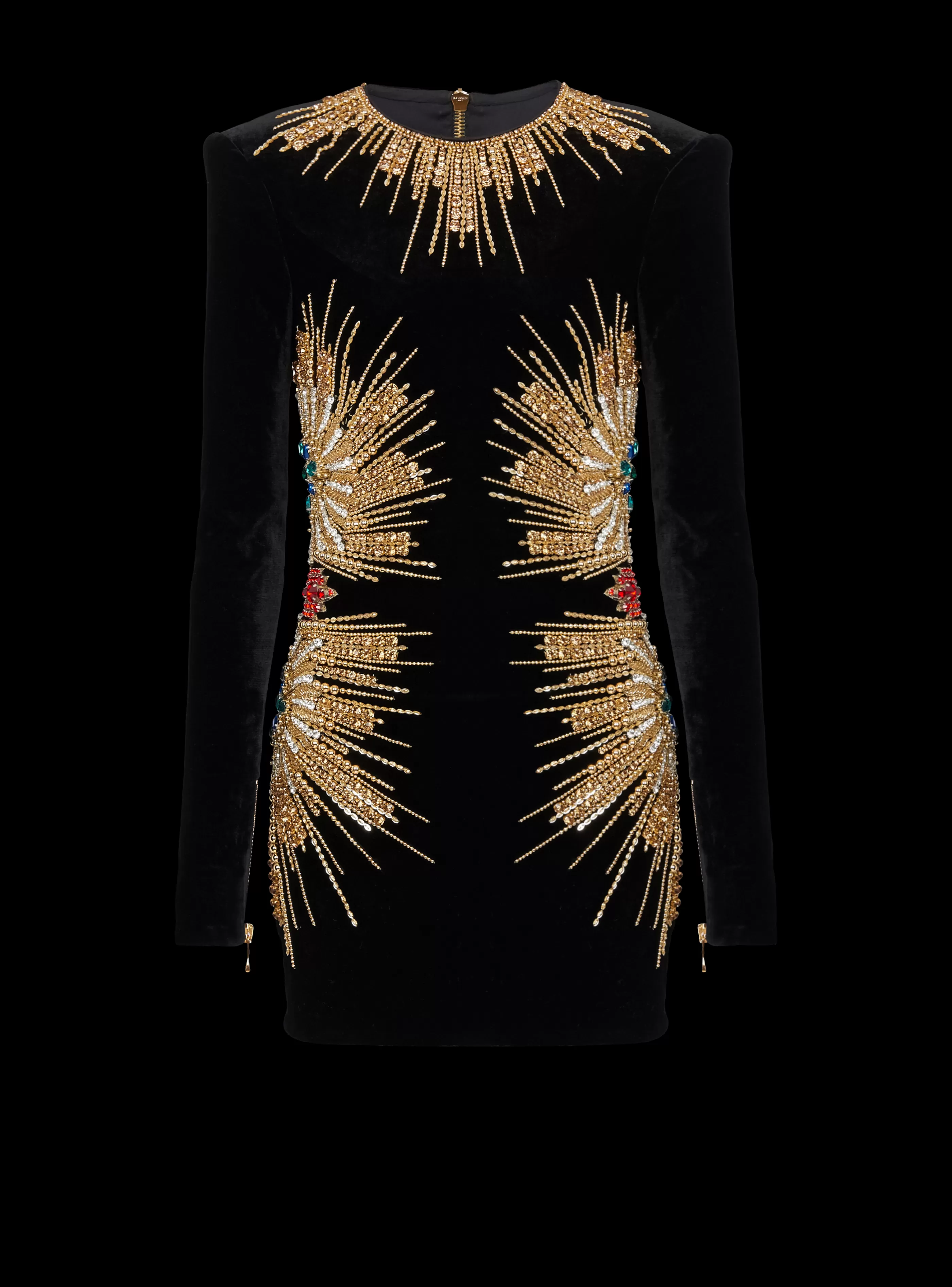 Balmain Abiti-Dress With Pearl And Sequin Embroidery black