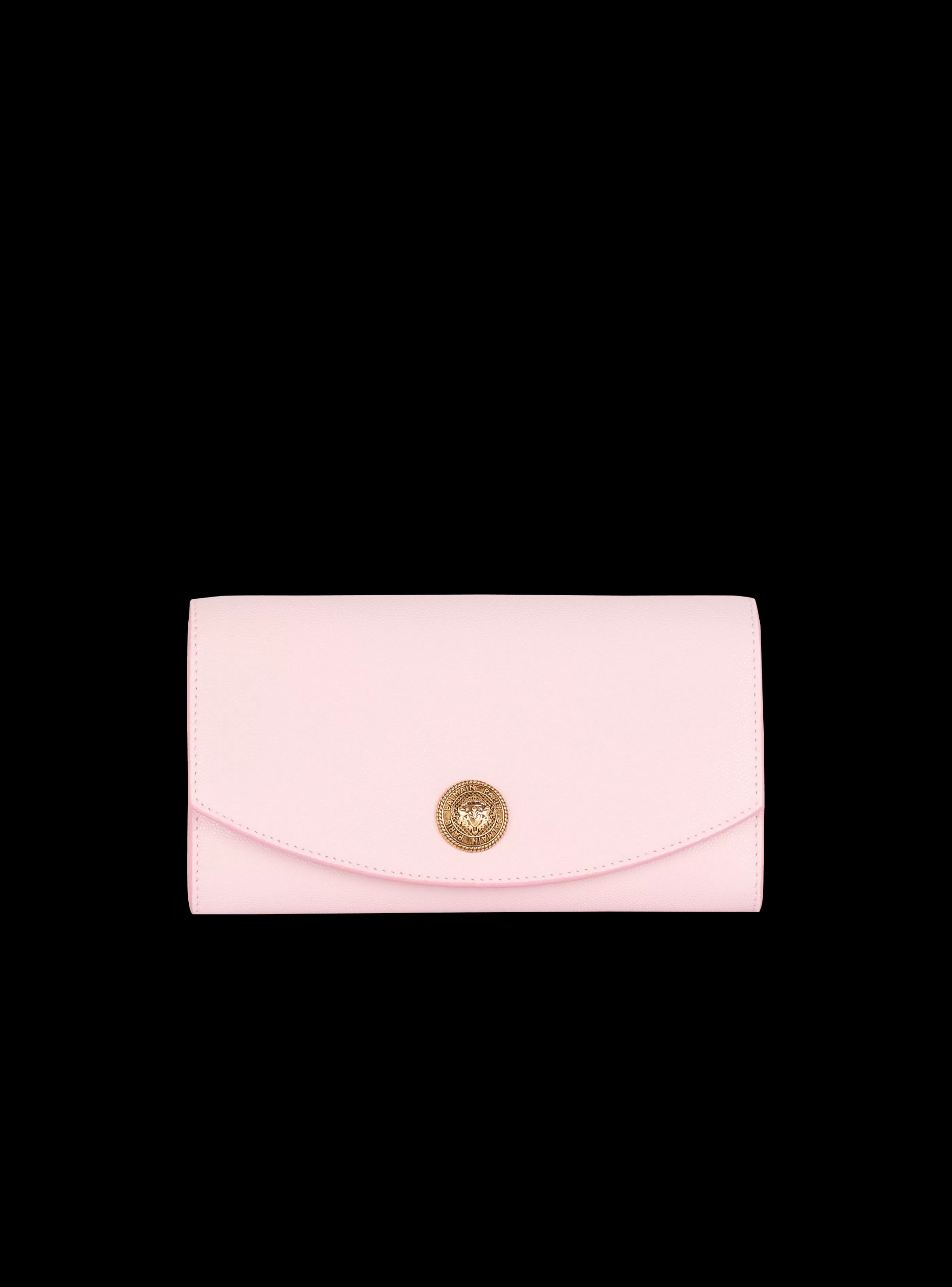 Balmain Piccola Pelletteria | Borse Mini-Emblème Grained Calfskin Clutch pink