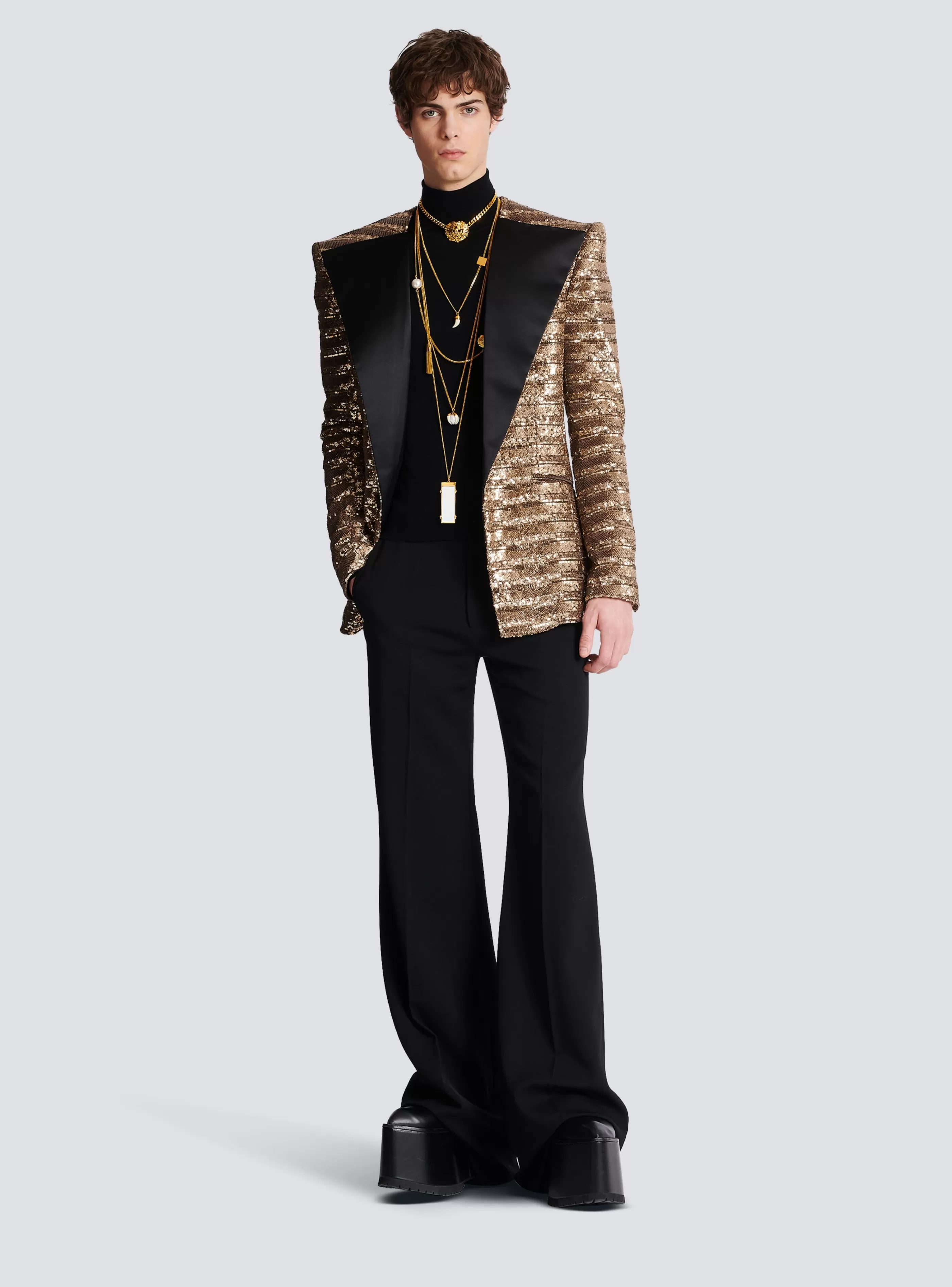 Balmain Giacche E Blazers-Embroidered '70s Jacket gold