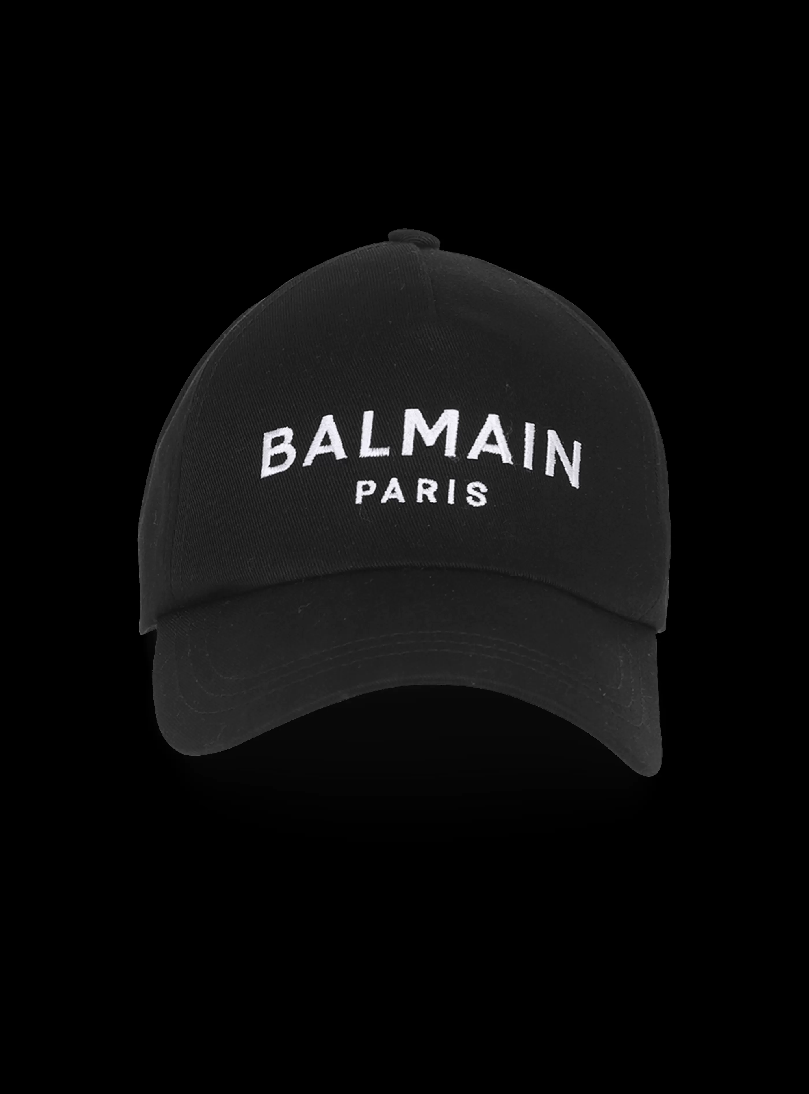 Balmain Cappelli-Embroidered Paris Cap black