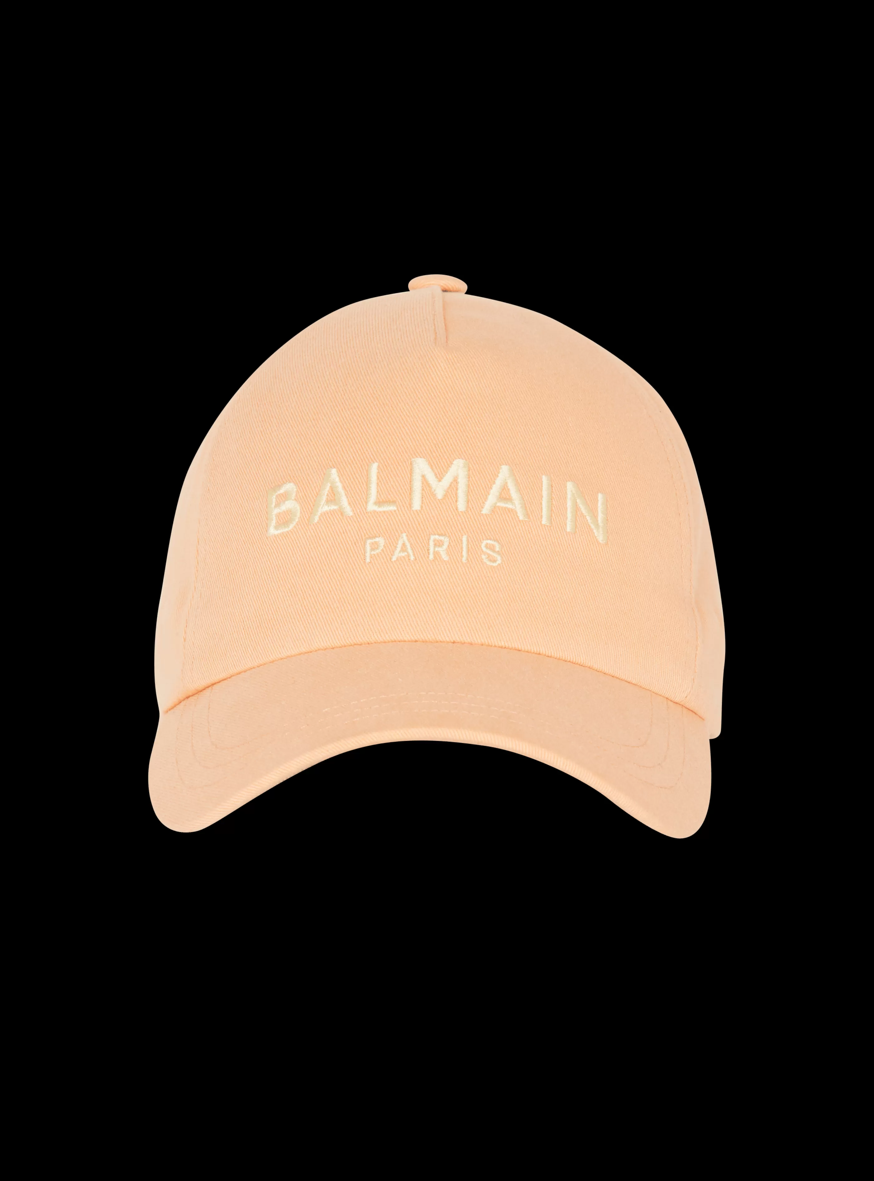 Balmain Cappelli-Embroidered Paris Cap orange