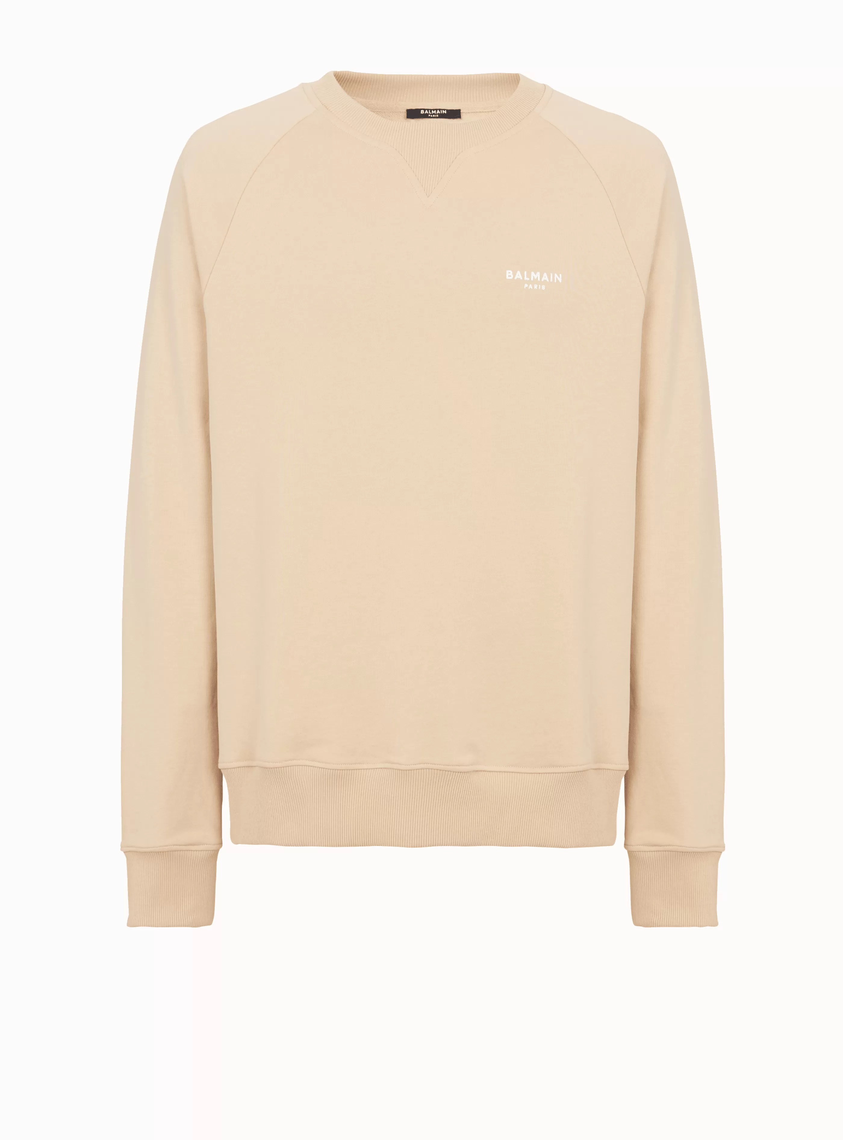 Balmain Abbigliamento Sportivo | Felpe-Flocked Sweatshirt beige