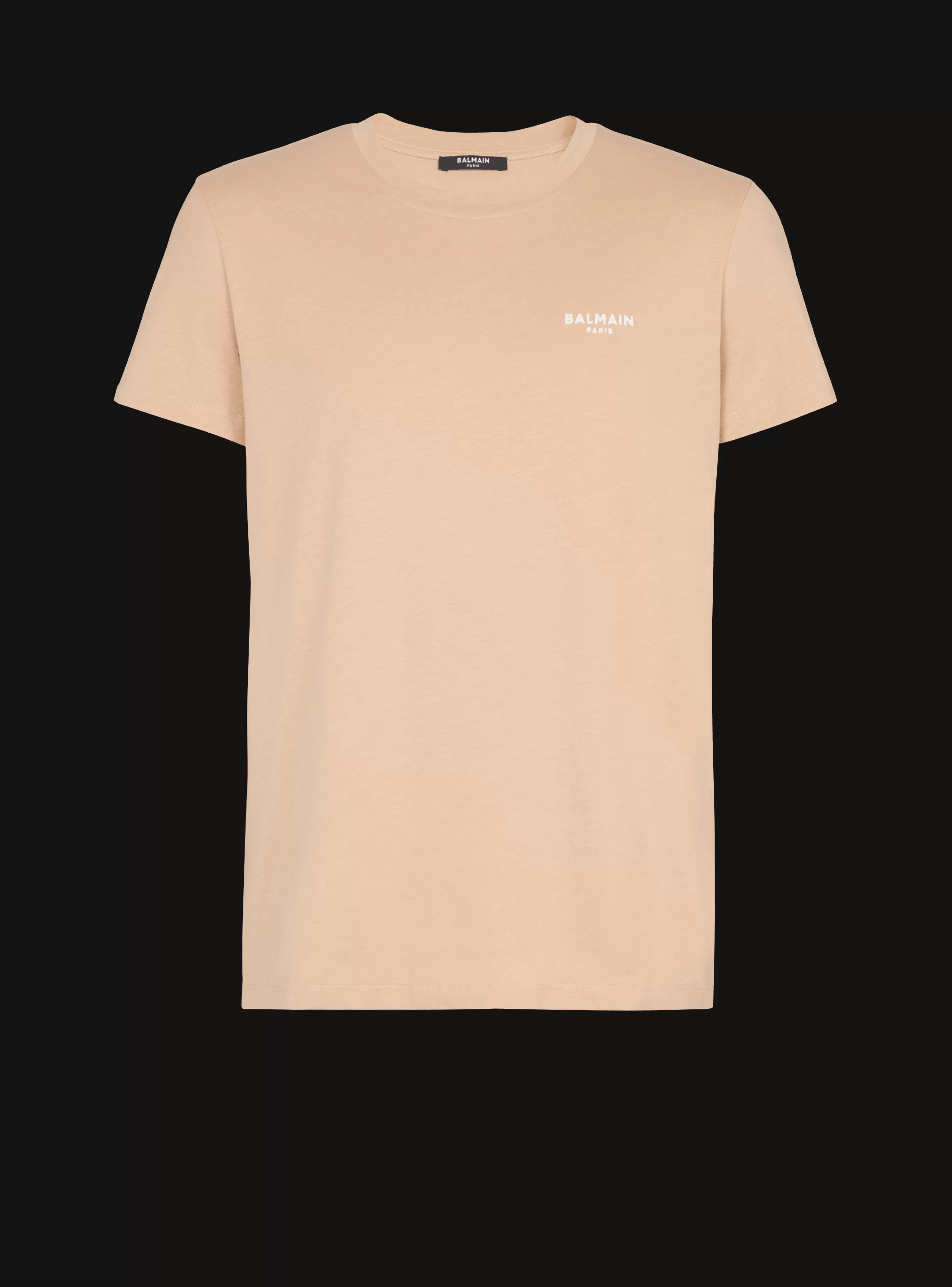 Balmain Abbigliamento Sportivo | T-Shirts-Flocked T-shirt beige